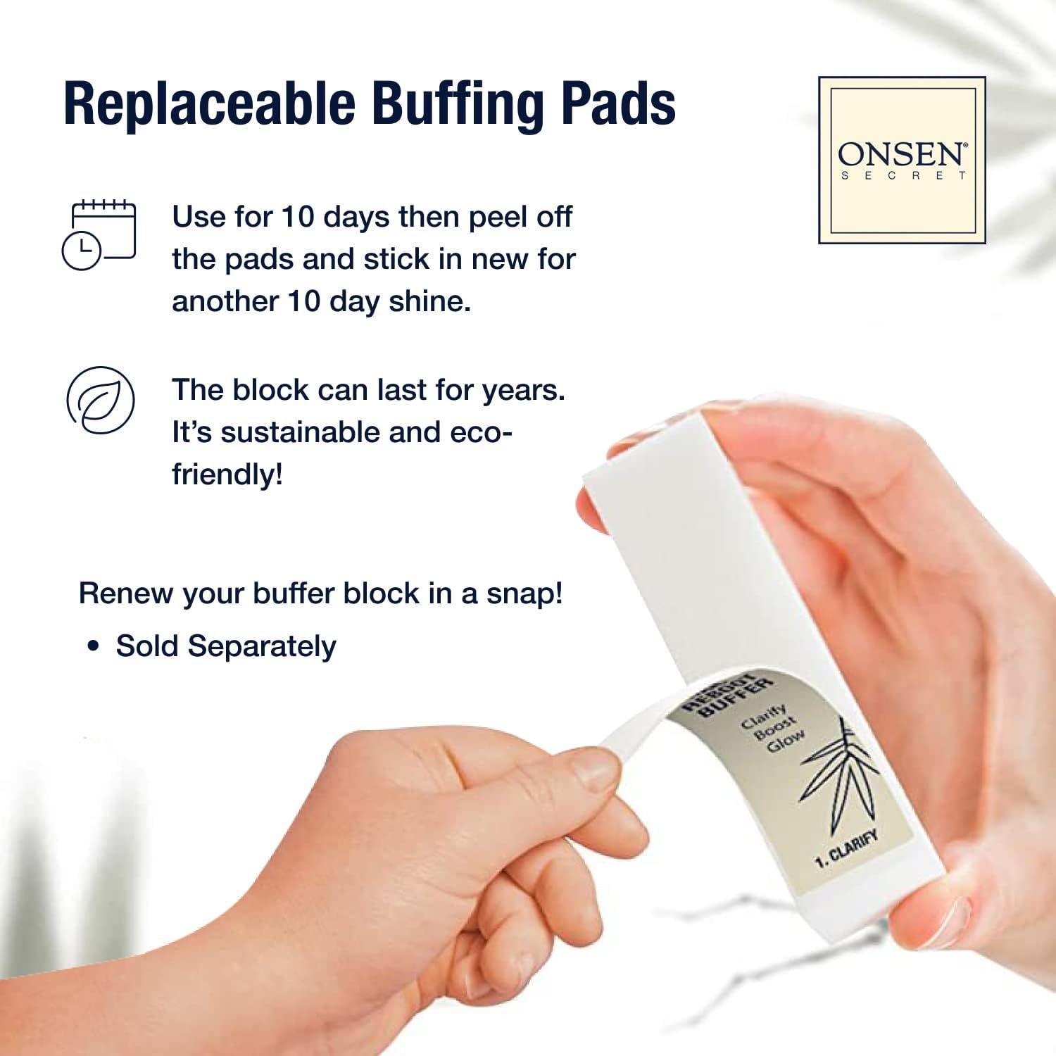 Bloque de Pulido Onsen Secret 4 Vías para Uñas Saludables