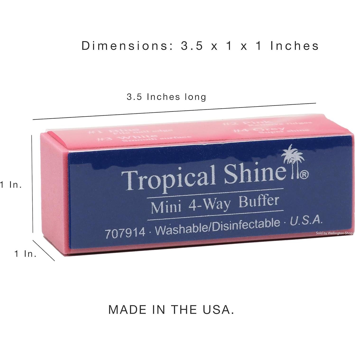 Bloque de Pulido Mini 4 Vías Tropical Shine - Cuidado de Uñas