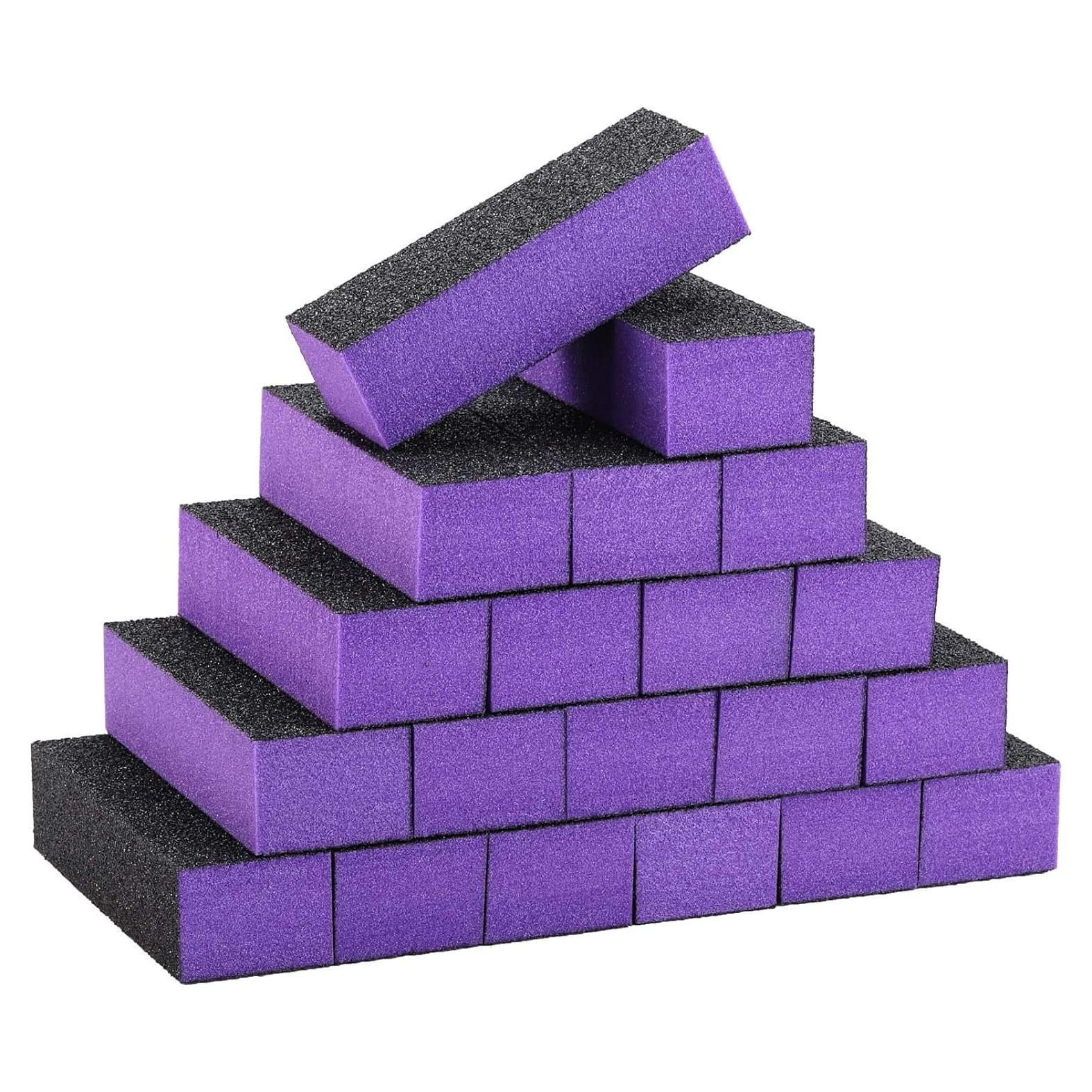 20 Bloques de Pulido para Uñas LoveBB 80/120 Grano Púrpura