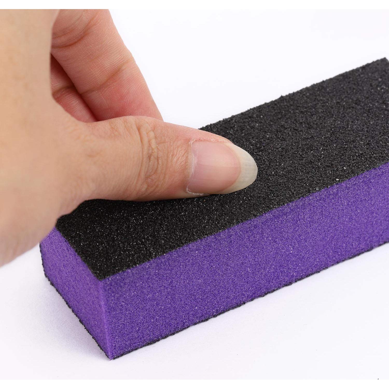 20 Bloques de Pulido para Uñas LoveBB 80/120 Grano Púrpura