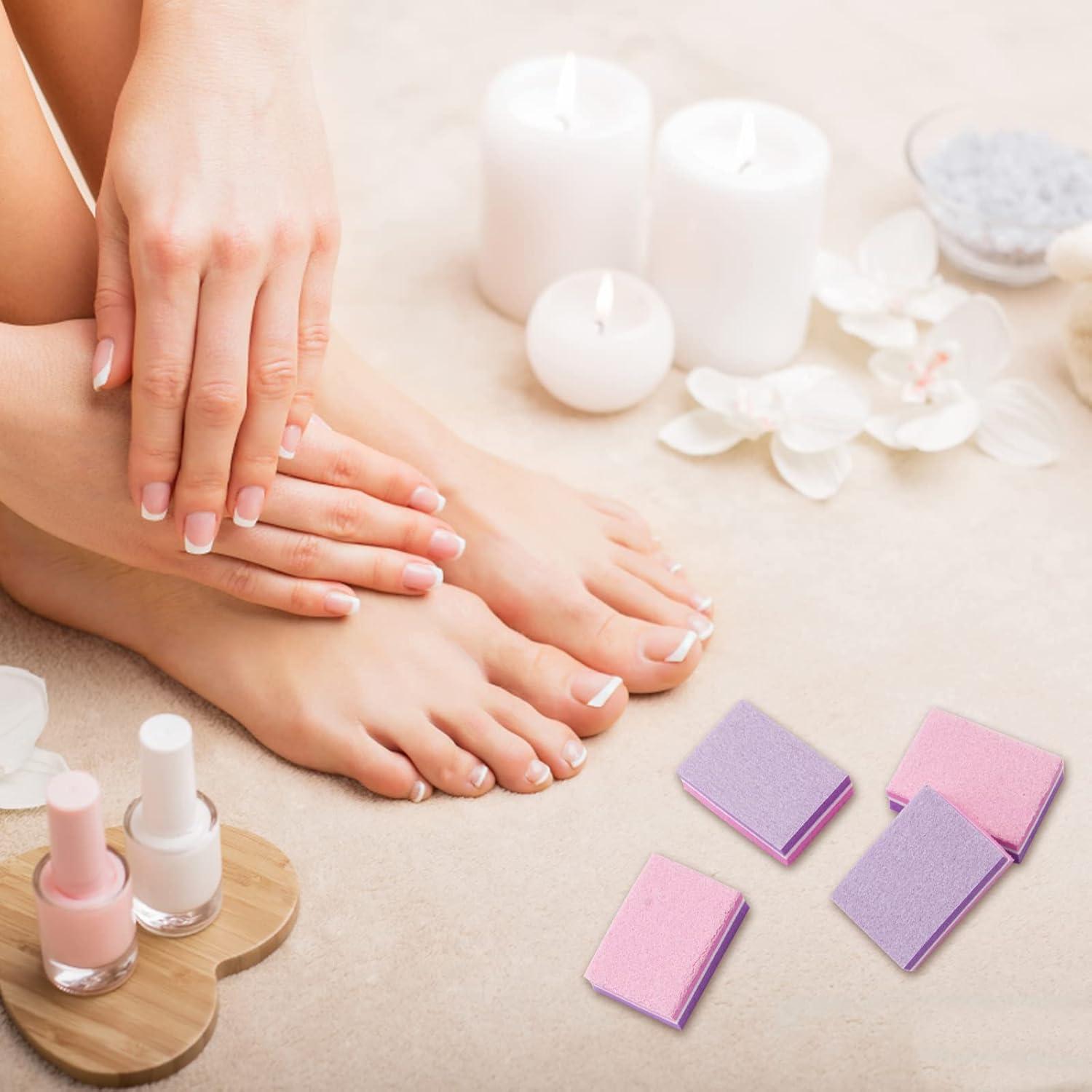 CGBE Mini Pulidores de Uñas 100/180 Grano 50PCS Rosa-Púrpura