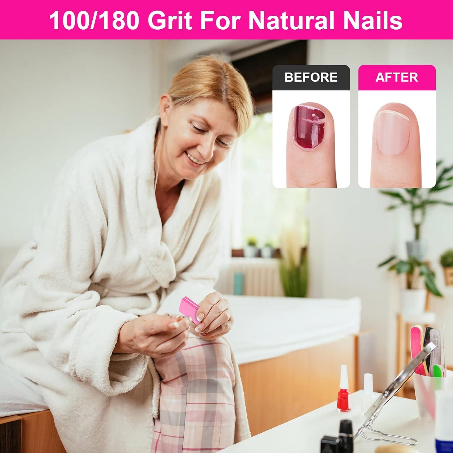 Bloque de Lima de Uñas Diesisa Rosa 100/180 Grano 30 Unidades