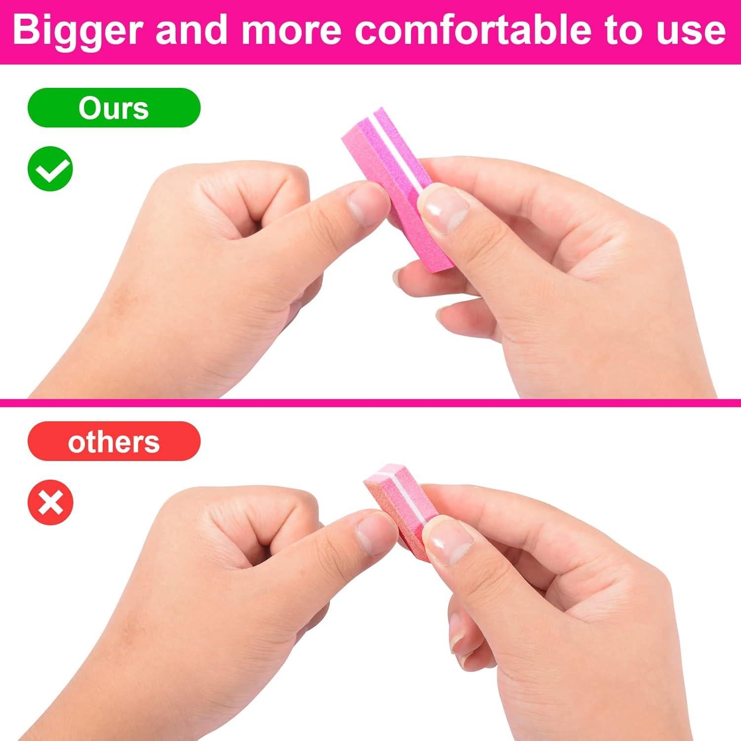 Bloque de Lima de Uñas Diesisa Rosa 100/180 Grano 30 Unidades