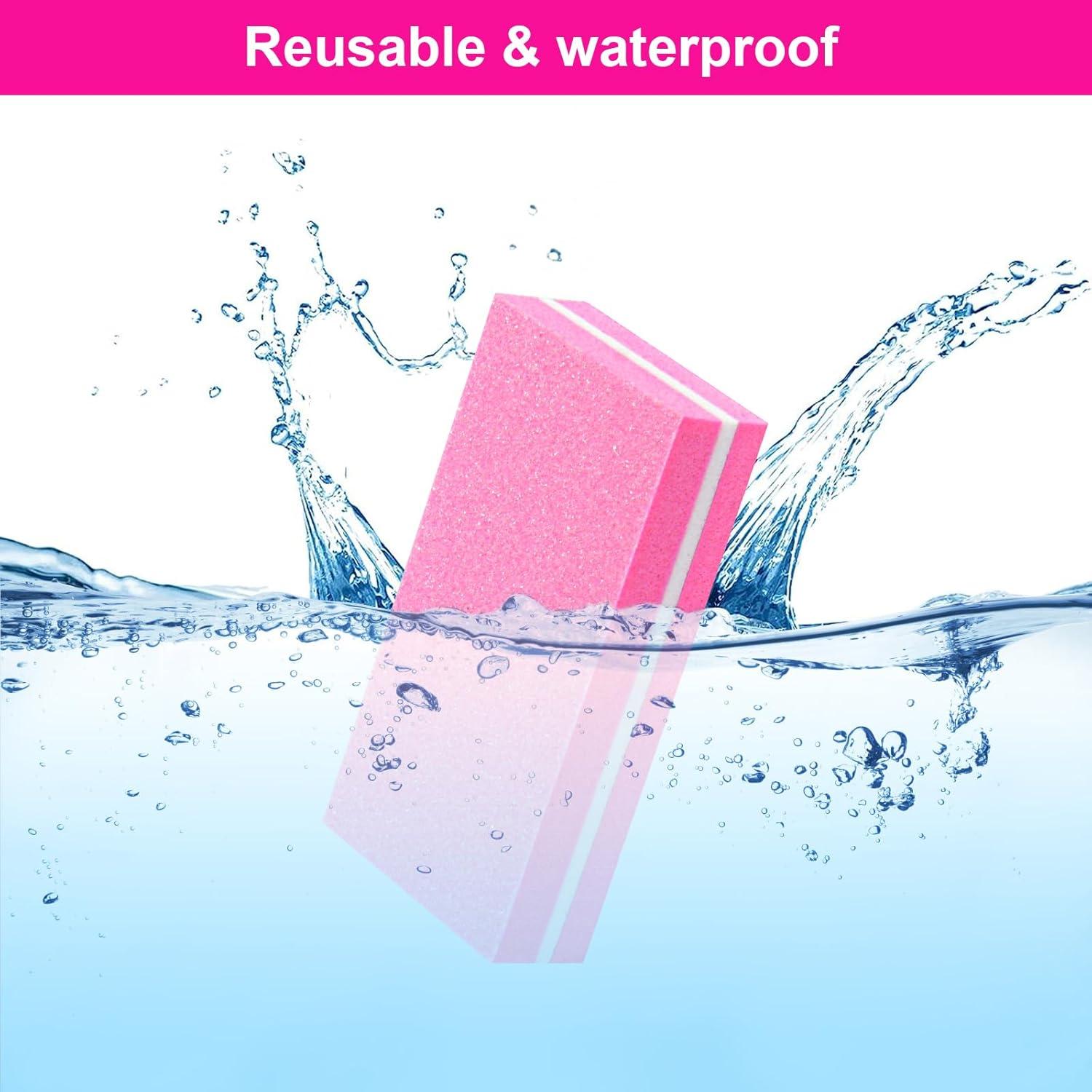 Bloque de Lima de Uñas Diesisa Rosa 100/180 Grano 30 Unidades