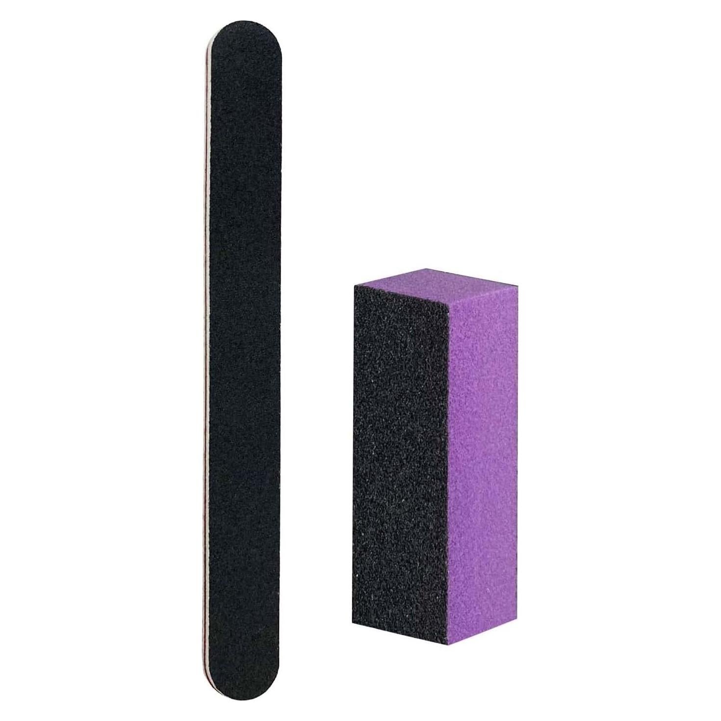 Kit de Lima y Bloque de Pulido de Uñas LNAUJS 100/180 Grano