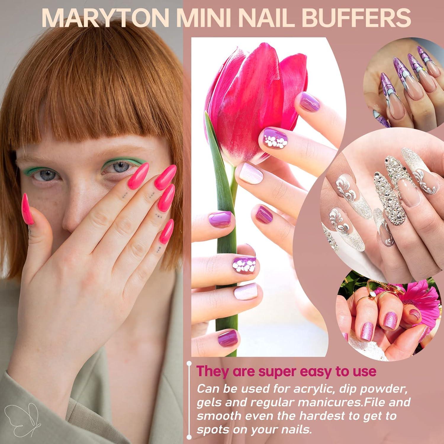 Bloques de Pulido de Uñas Maryton 80/100 Grano Naranjas - 50 Unidades