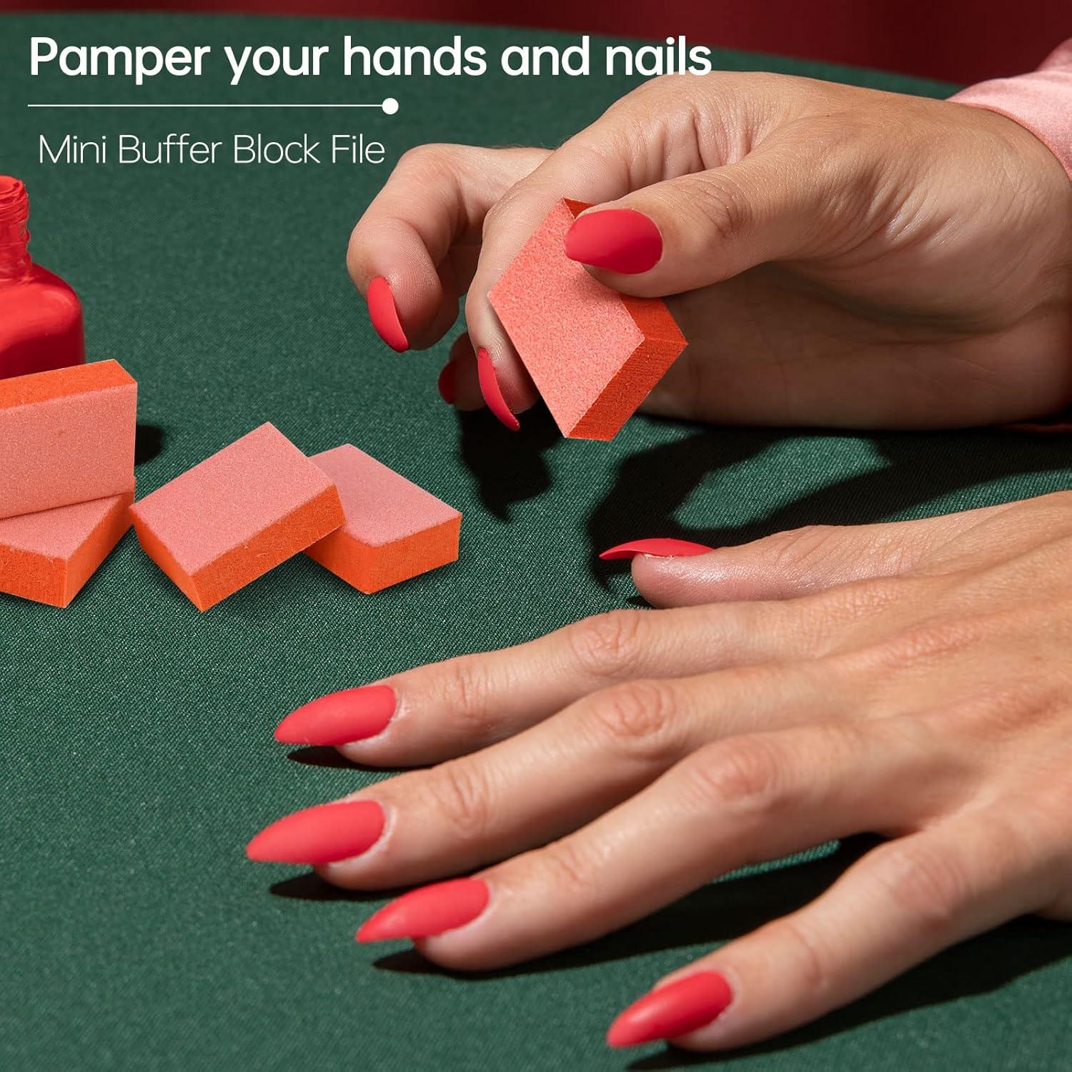 Bloques de Pulido de Uñas Maryton 80/100 Grano Naranjas - 50 Unidades