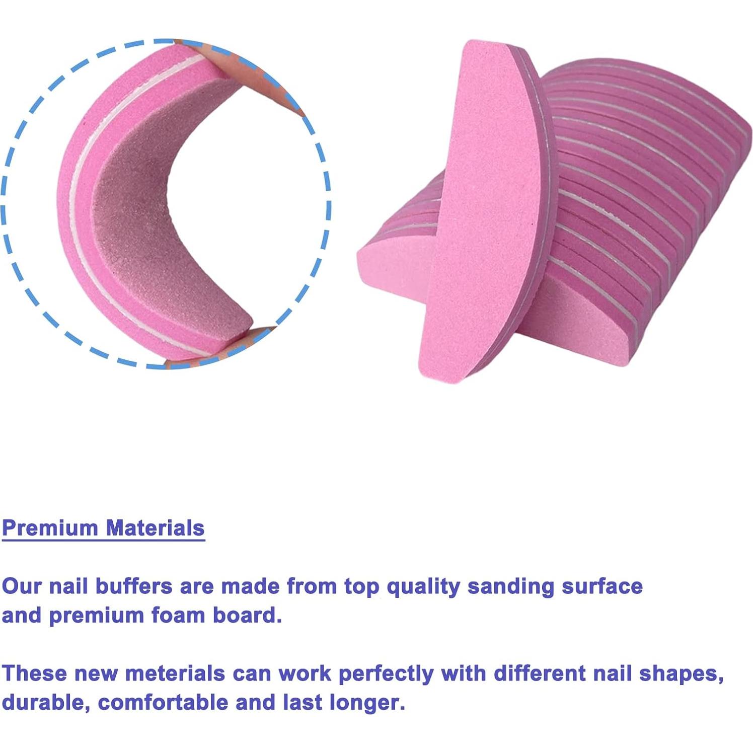 80 Piezas Bloques de Pulido de Uñas GigaGround Doble Cara 100/180