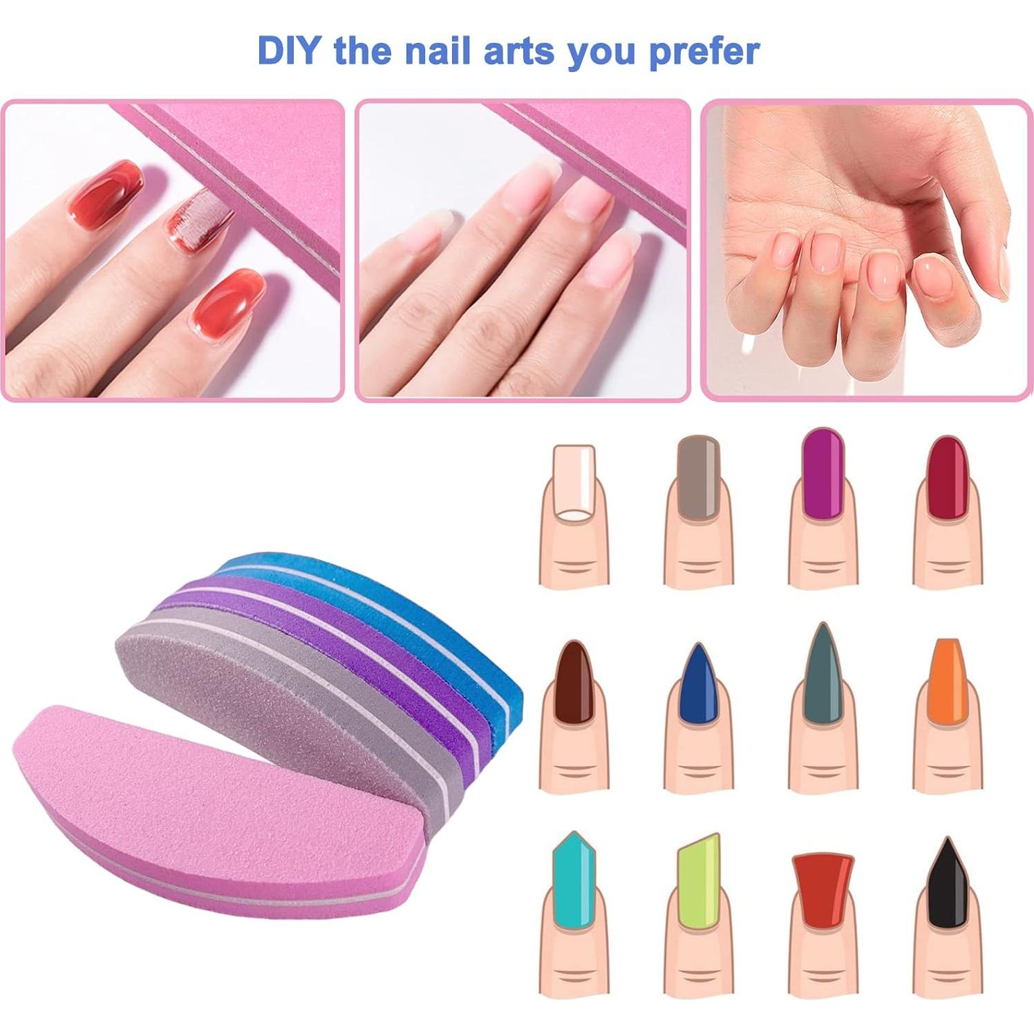 80 Piezas Bloques de Pulido de Uñas GigaGround Doble Cara 100/180