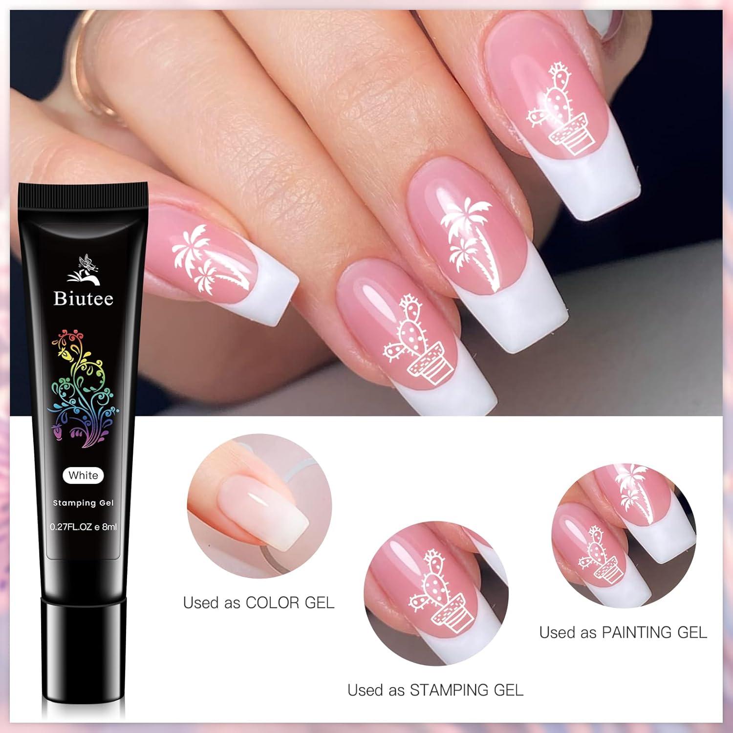 Kit de Estampado de Uñas Biutee 23 Piezas con 12 Placas y 8 Geles