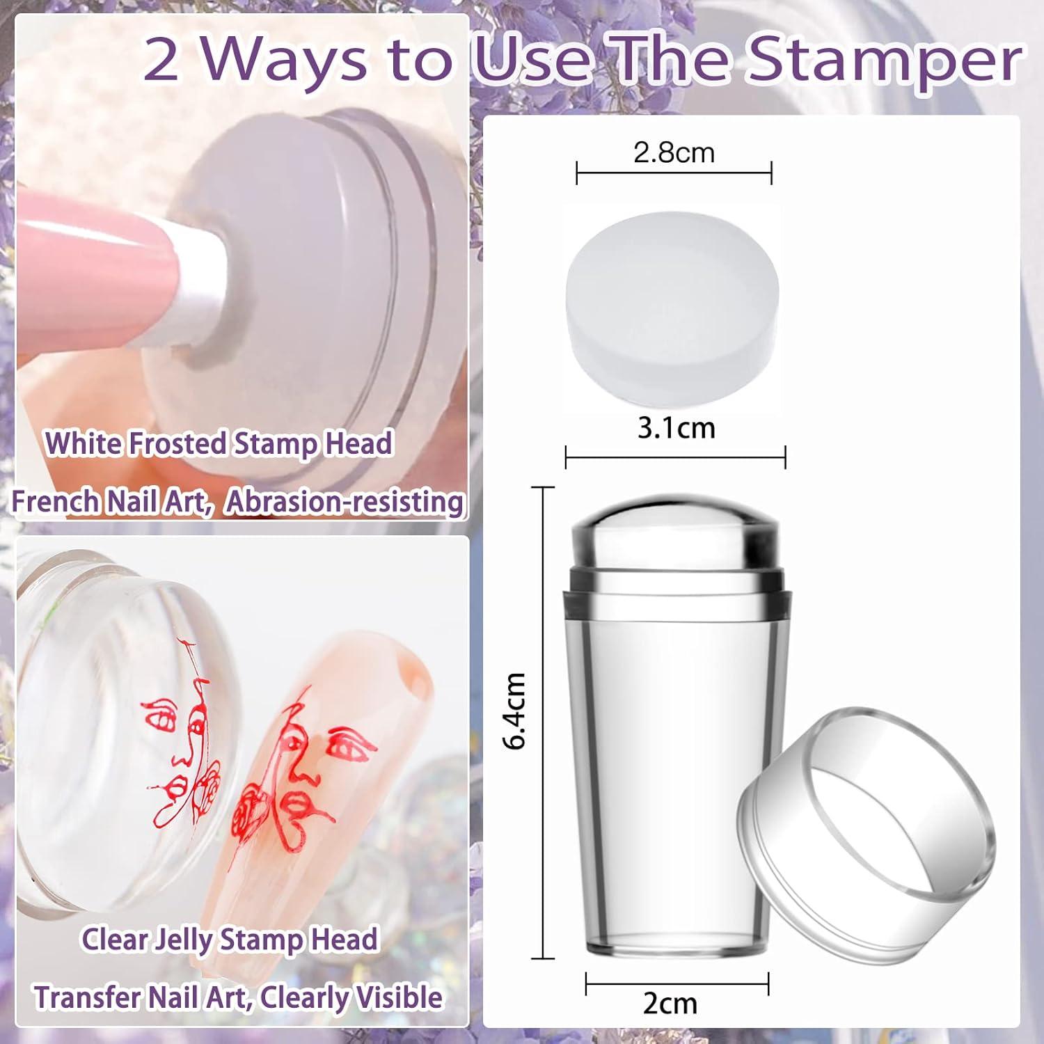 Kit de Estampado de Uñas Biutee 23 Piezas con 12 Placas y 8 Geles