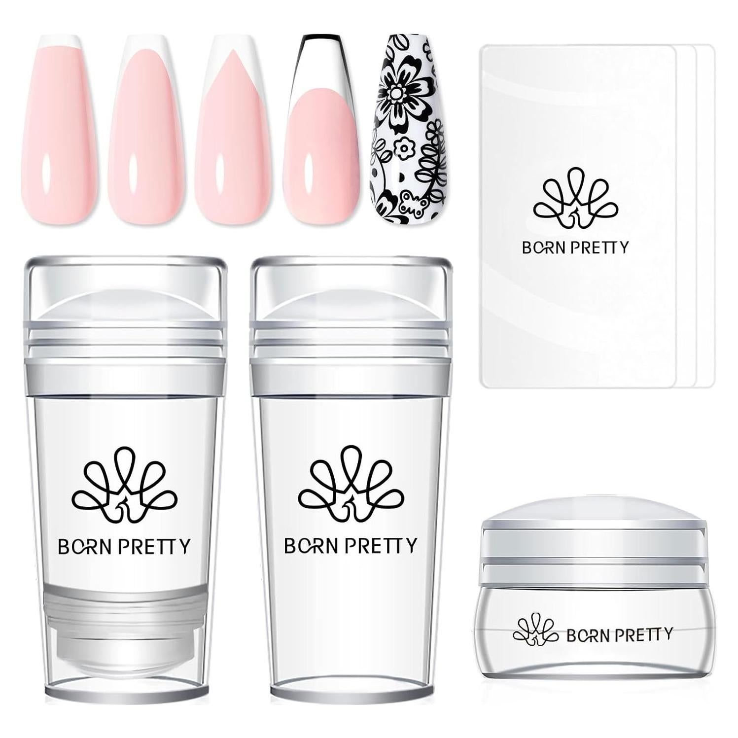 Kit de Sellos de Uñas Born Pretty 6PCS para Manicura Francesa