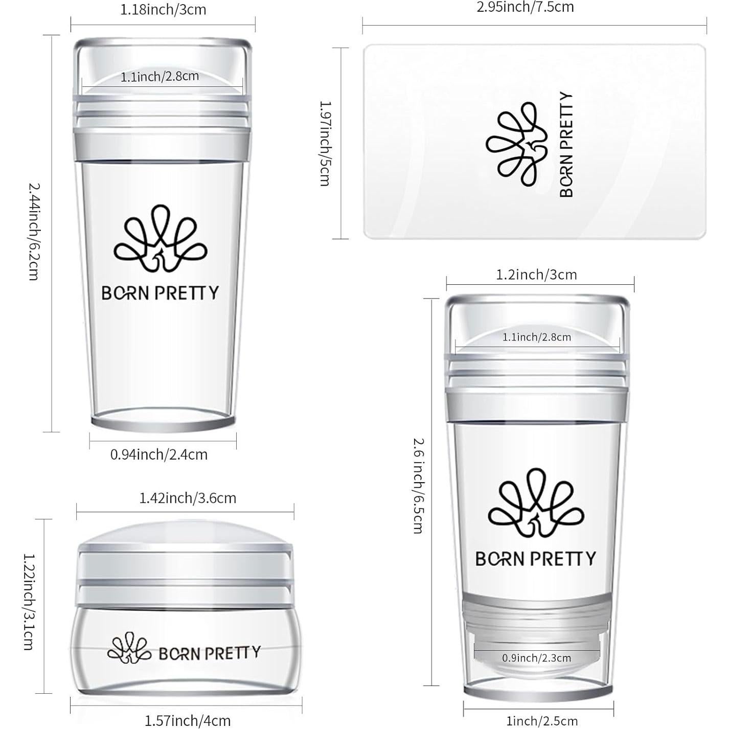 Kit de Sellos de Uñas Born Pretty 6PCS para Manicura Francesa