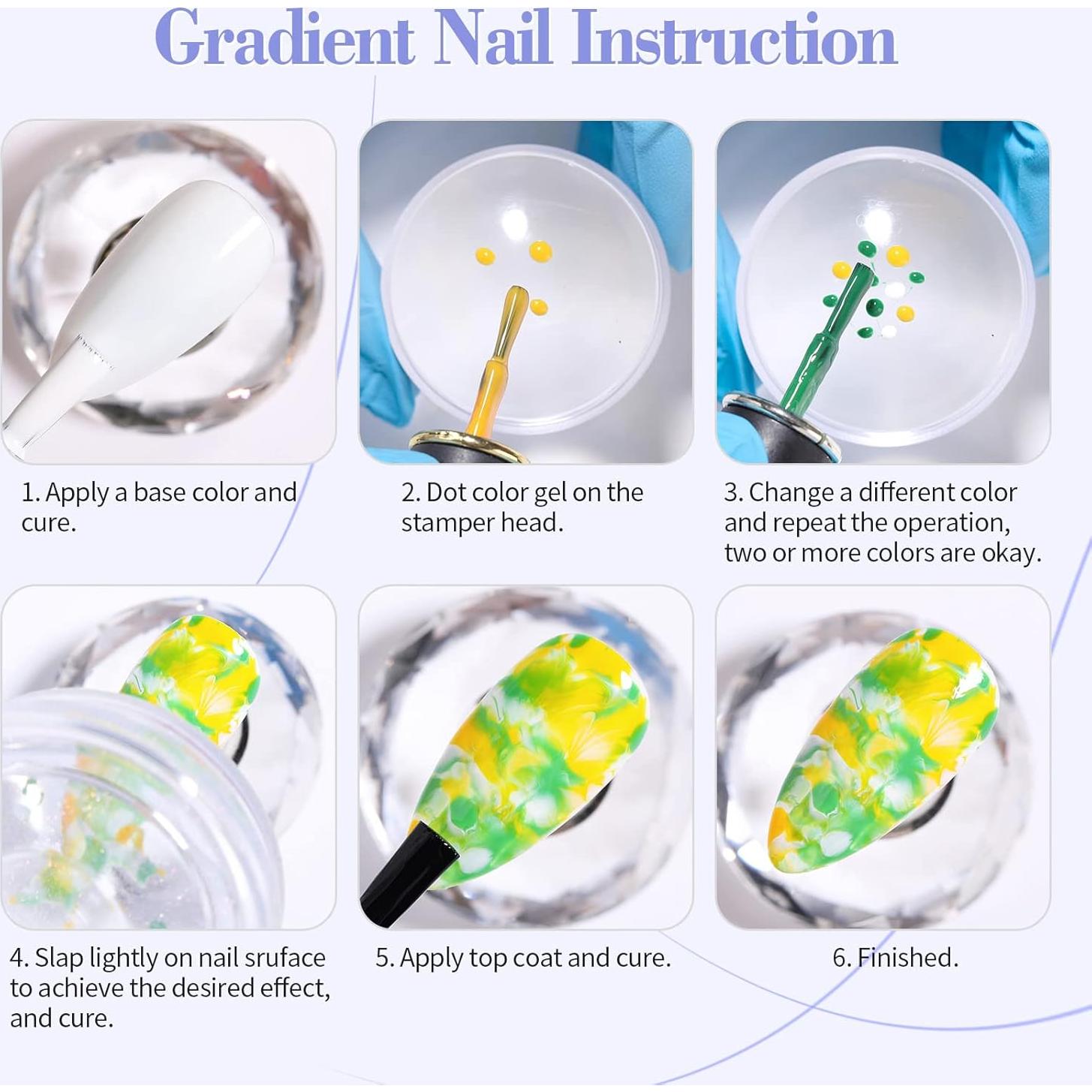 Kit de Sellos de Uñas Born Pretty 6PCS para Manicura Francesa