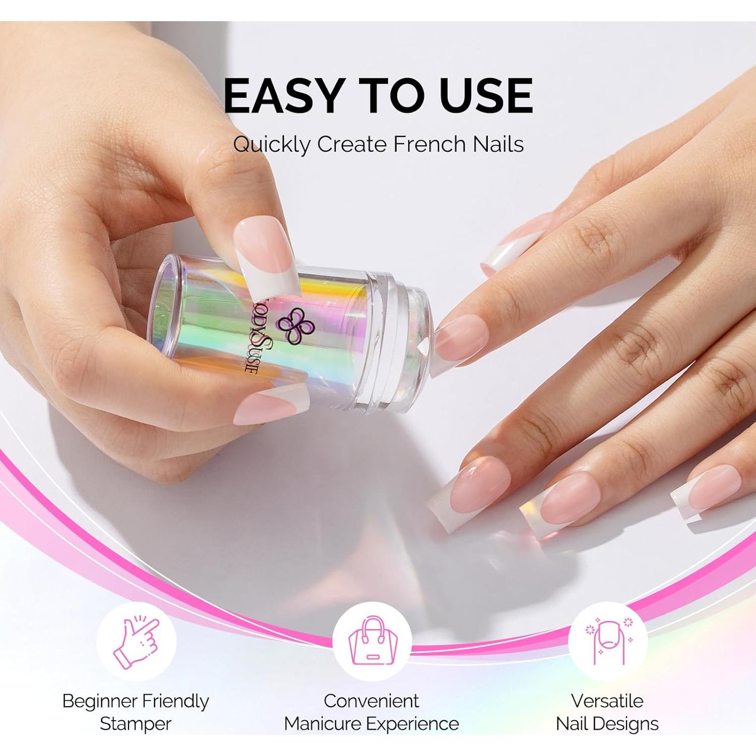 Kit de Estampado de Uñas MelodySusie - 2 Estampadores y 2 Raspadores