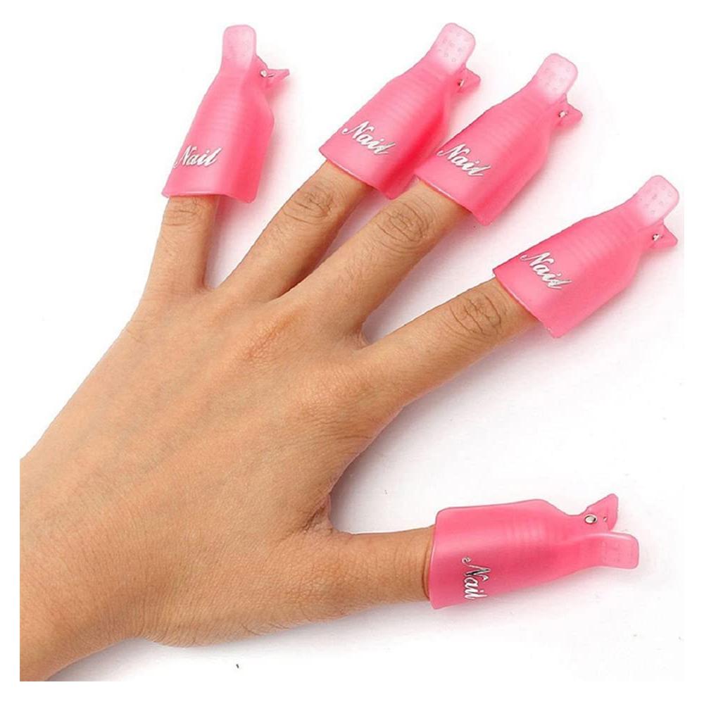 Clip de Remoción de Esmalte de Uñas HiMo 10 Piezas Rosa
