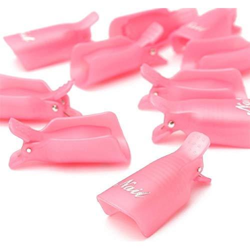 Clip de Remoción de Esmalte de Uñas HiMo 10 Piezas Rosa
