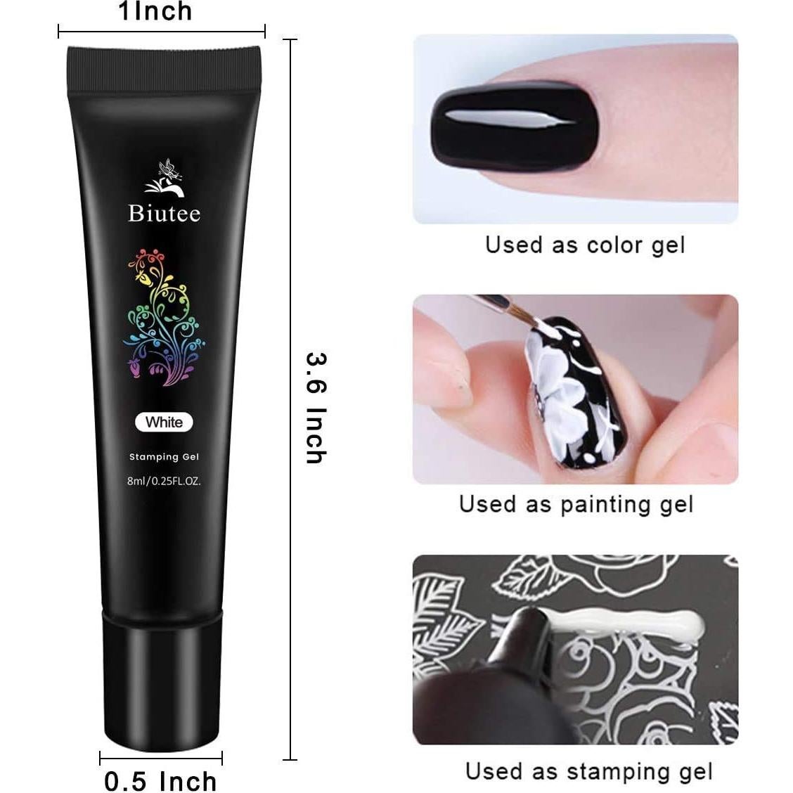 Conjunto de Estampado de Uñas Biutee 21 pcs Gel y Placas