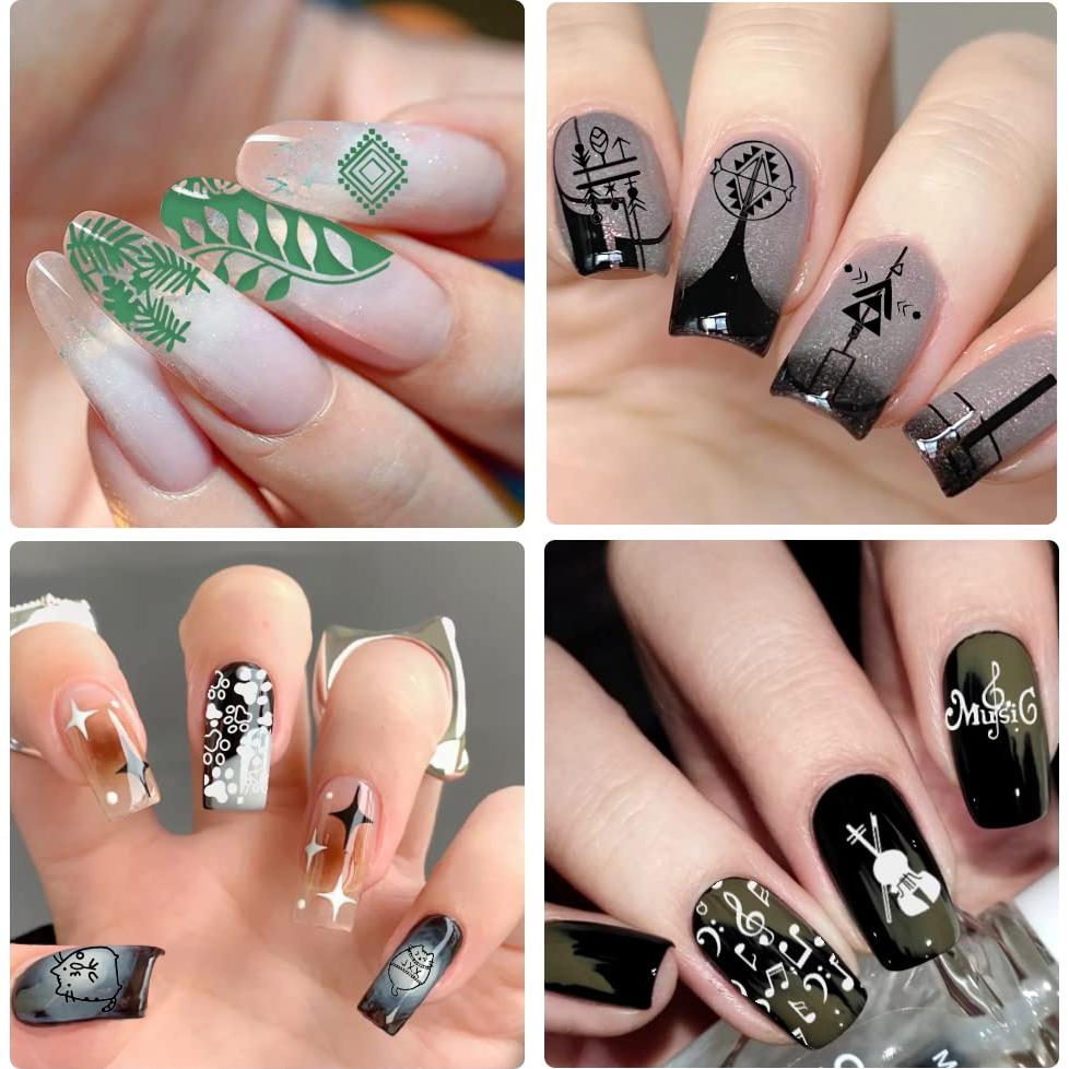 Conjunto de Estampado de Uñas Biutee 21 pcs Gel y Placas