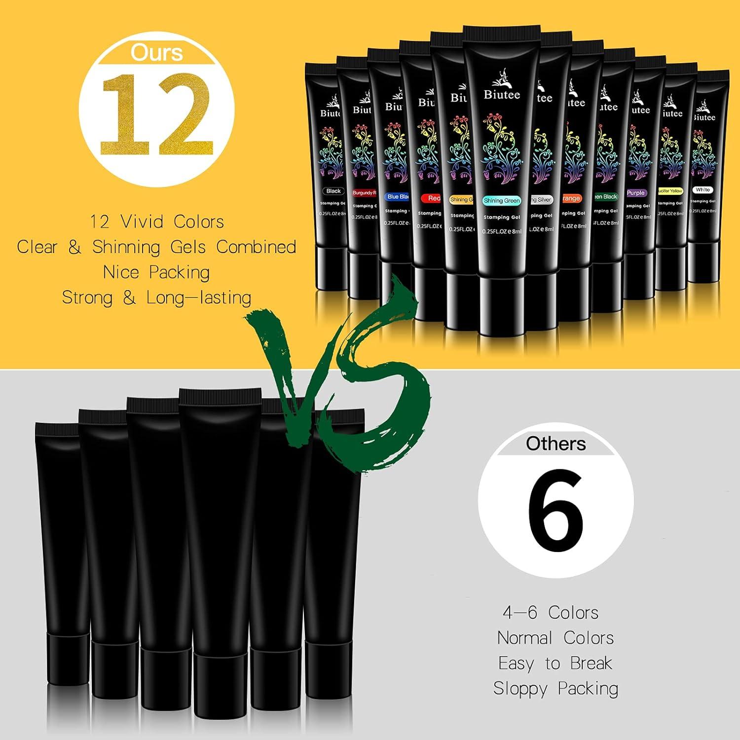 Geles de Esmalte de Uñas SEISSO 12 Colores 8ml Estampado