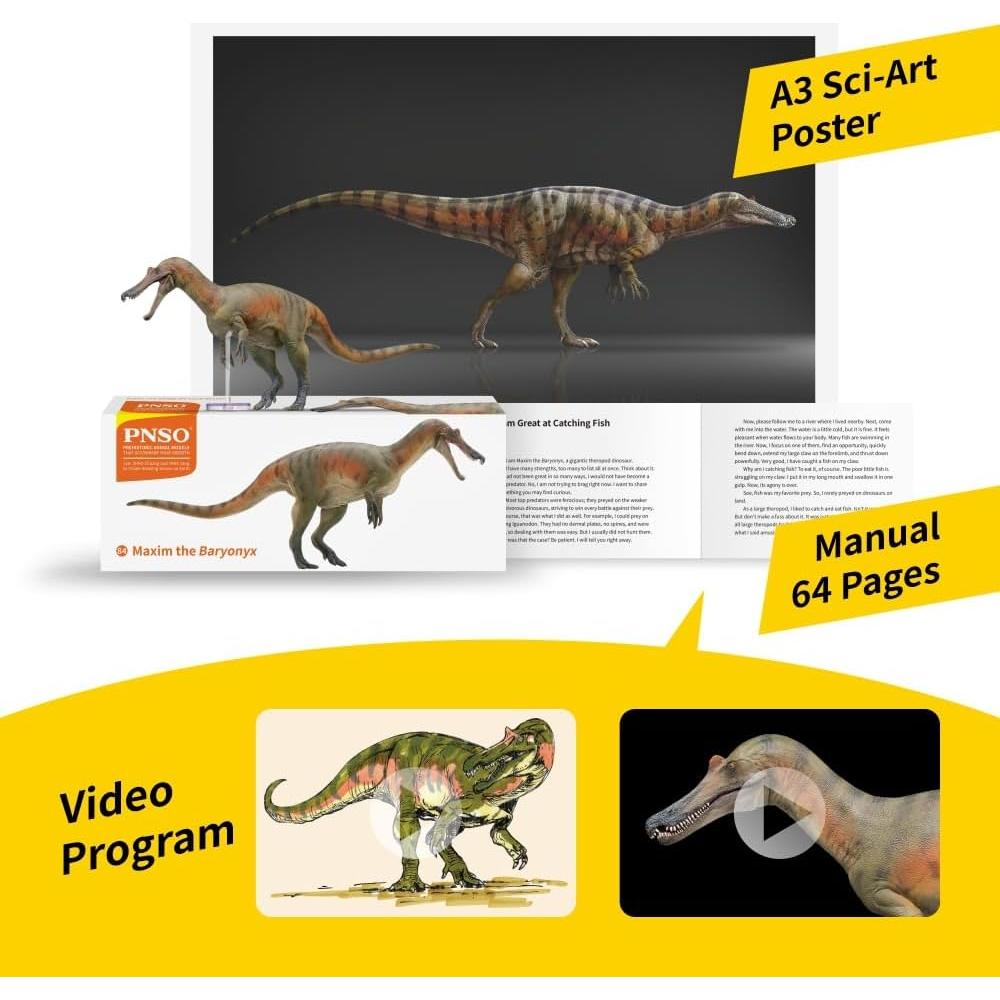 Modelo Dinosaurio Baryonyx PNSO 30.5x6.4x10.2cm Educativo