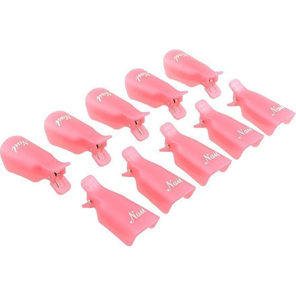 KINGMAS 10 Clips para Quitar Esmalte de Uñas de Gel Reutilizables