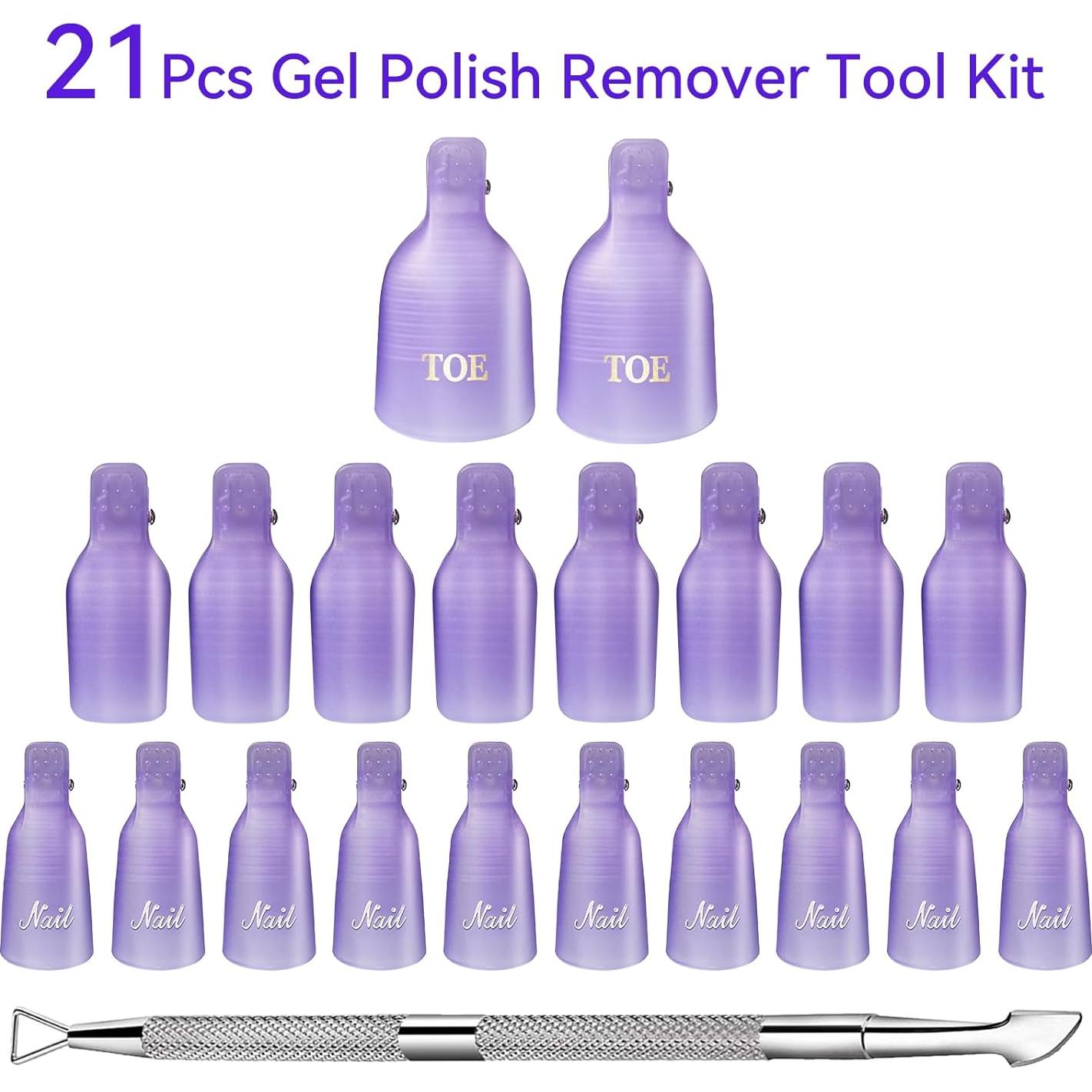 Kit de Clips para Quitar Esmalte en Gel Makartt 20 Piezas
