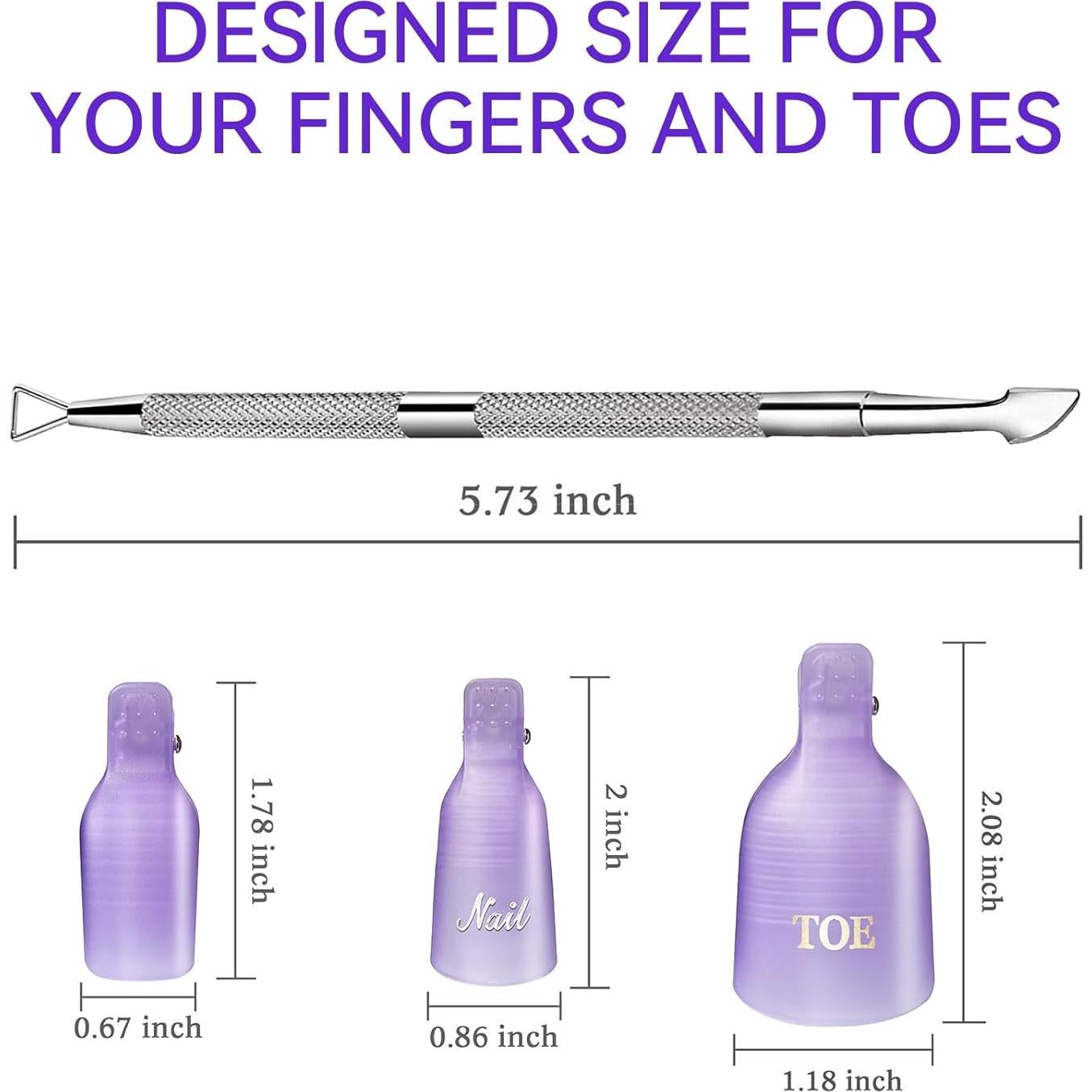 Kit de Clips para Quitar Esmalte en Gel Makartt 20 Piezas