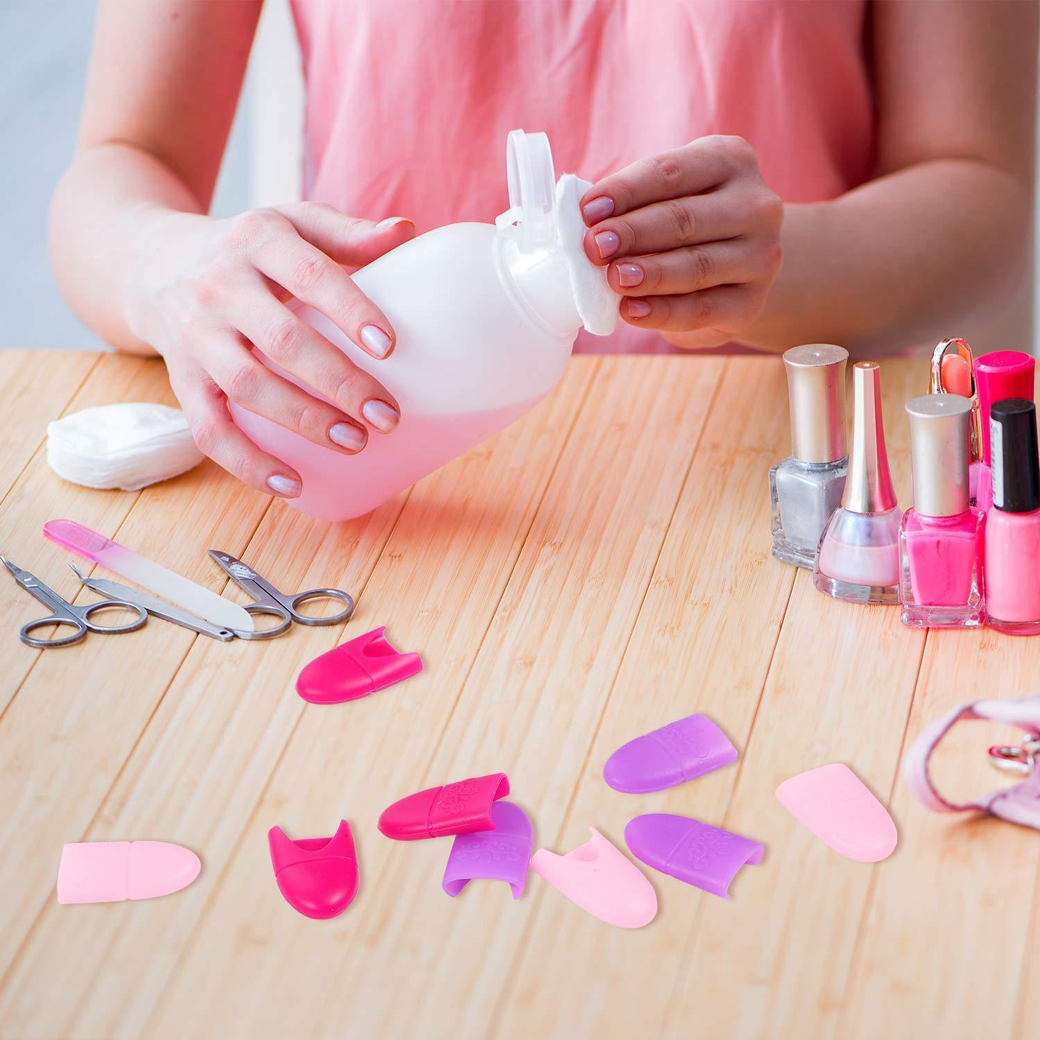 30 Caps de Silicona para Remover Esmalte de Uñas Boao