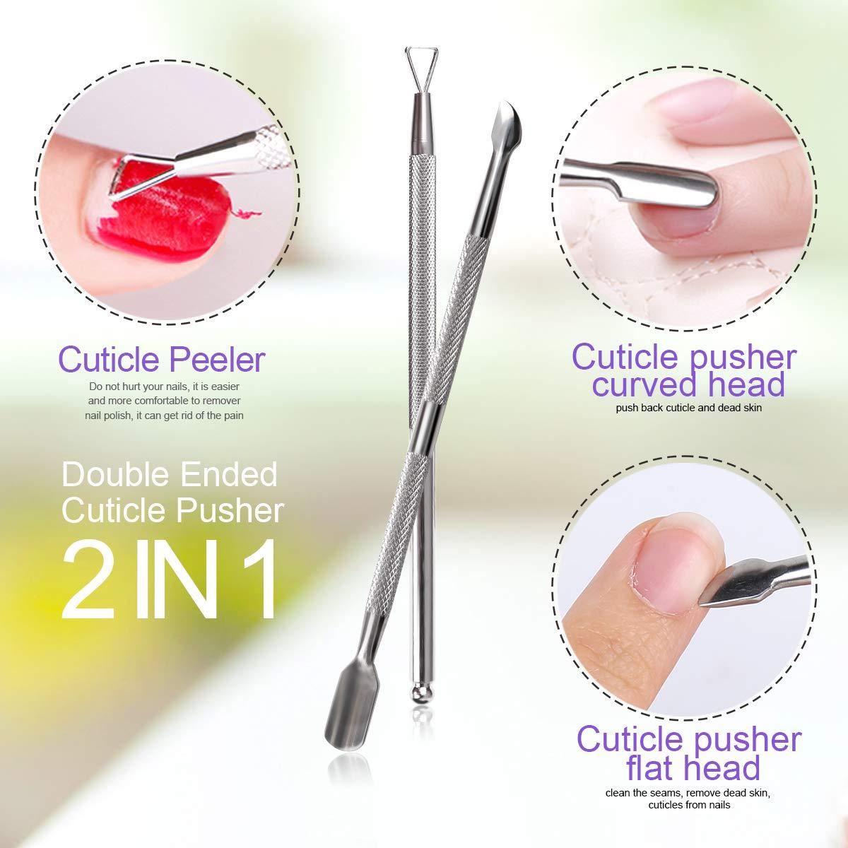 Kit Removedor de Esmalte de Uñas Teenitor - 20 Clips, Lima, Pulidor