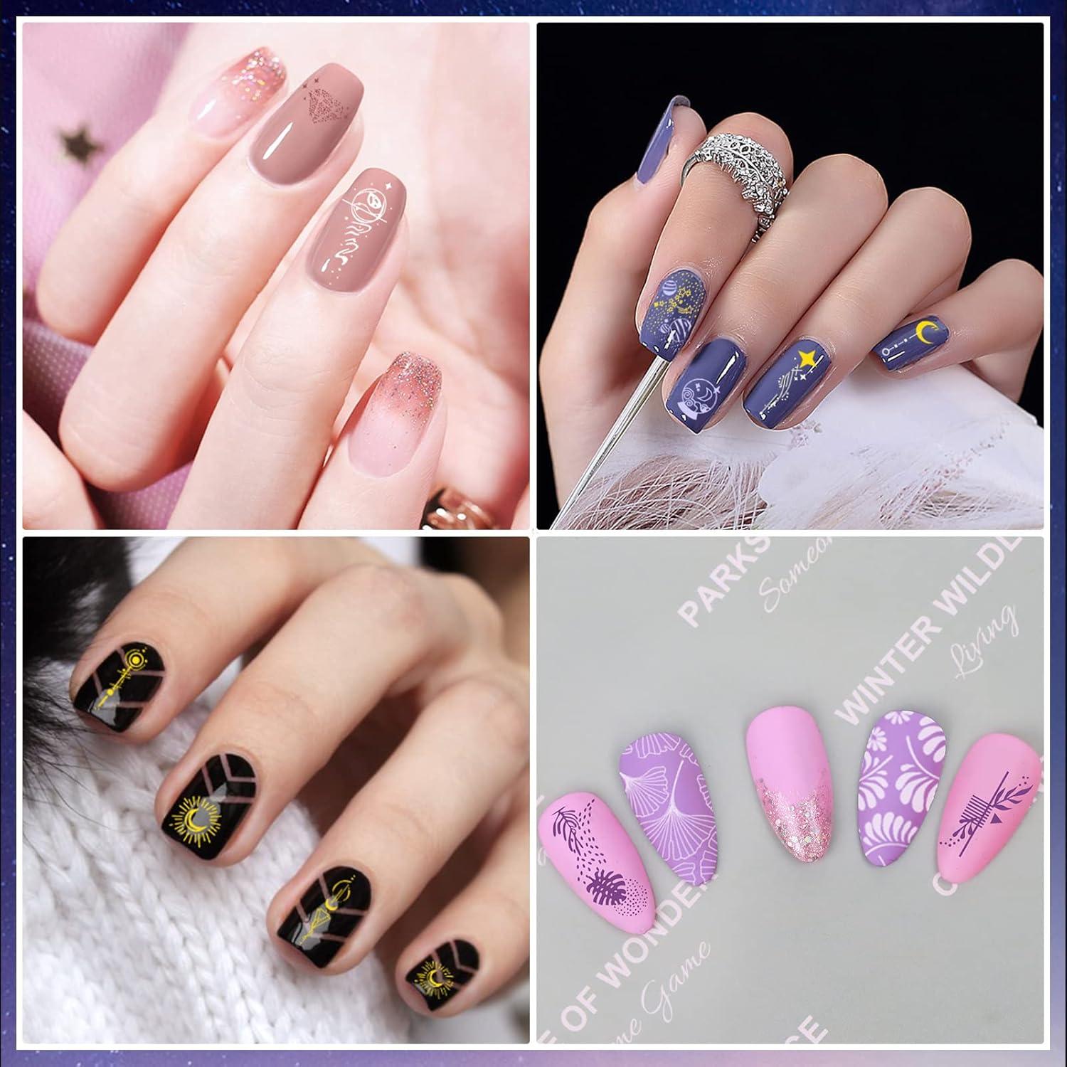 Kit de Estampado de Uñas Biutee 4 Placas + Estampador y Raspador