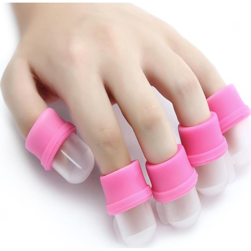 Tapa de Remojo para Uñas AKOAK - 10 Clips Rosa Desmontables