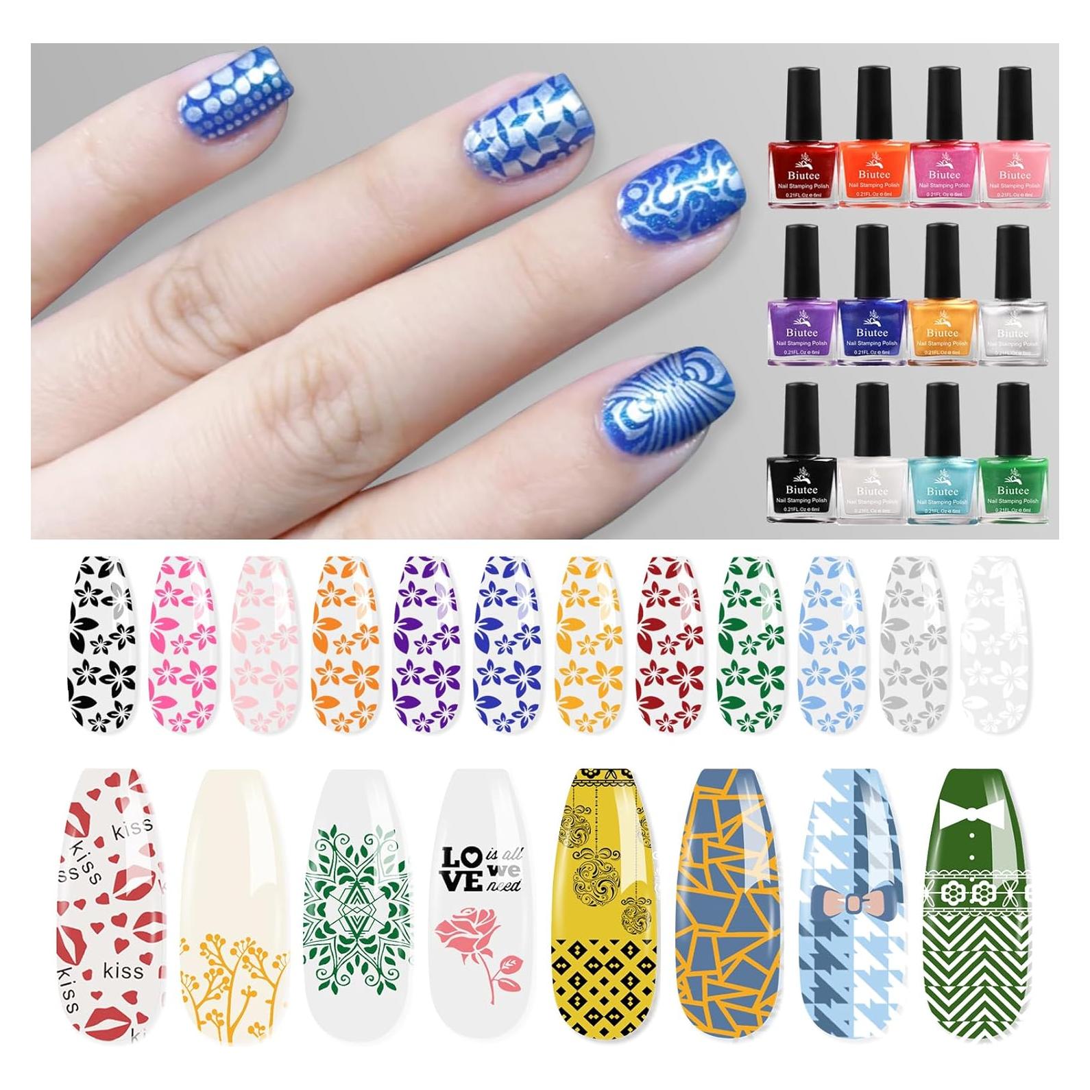 Esmalte de Uñas para Estampado Biutee 12 Colores 6ML