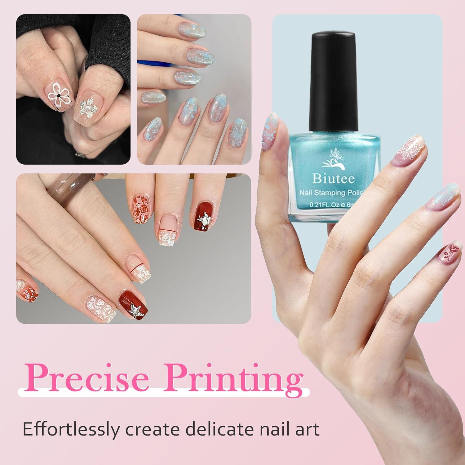 Esmalte de Uñas para Estampado Biutee 12 Colores 6ML