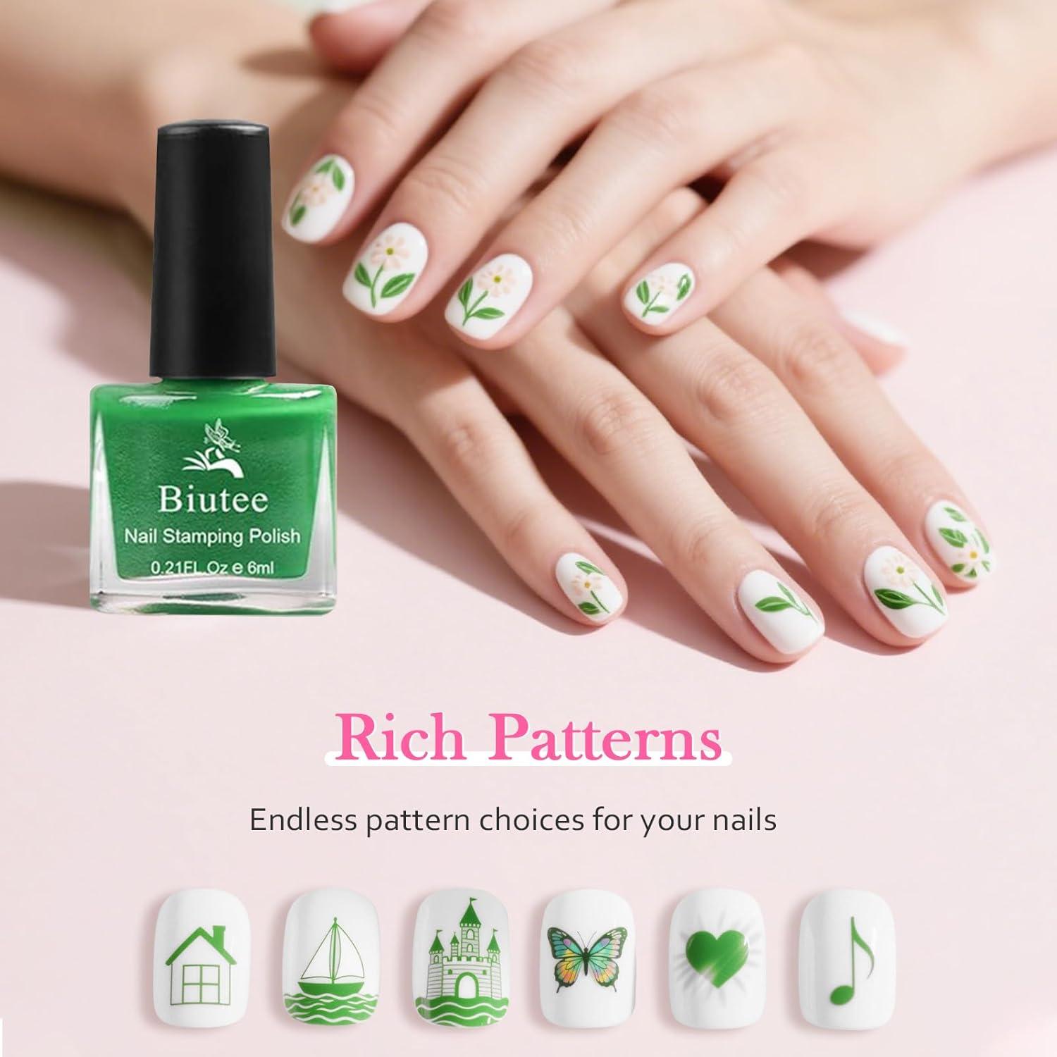 Esmalte de Uñas para Estampado Biutee 12 Colores 6ML