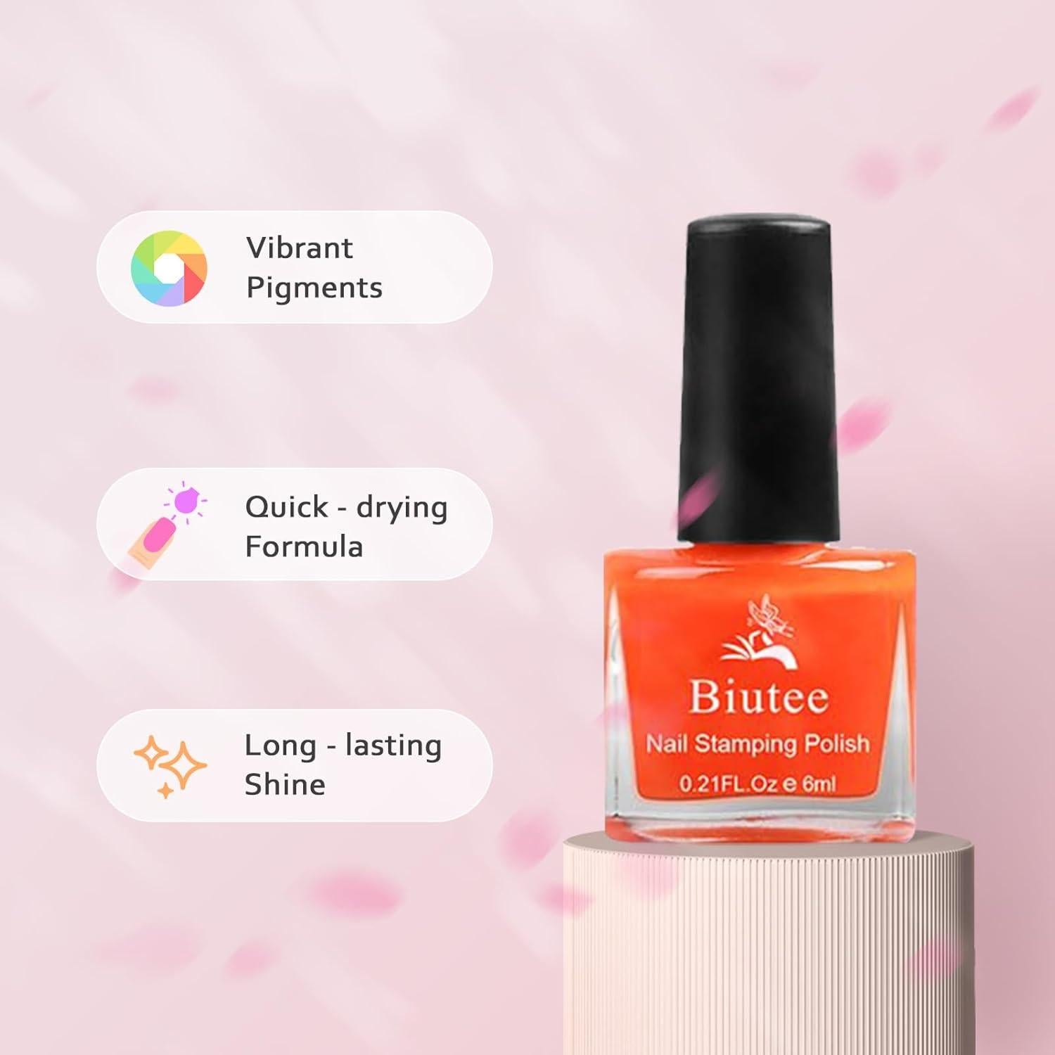 Esmalte de Uñas para Estampado Biutee 12 Colores 6ML