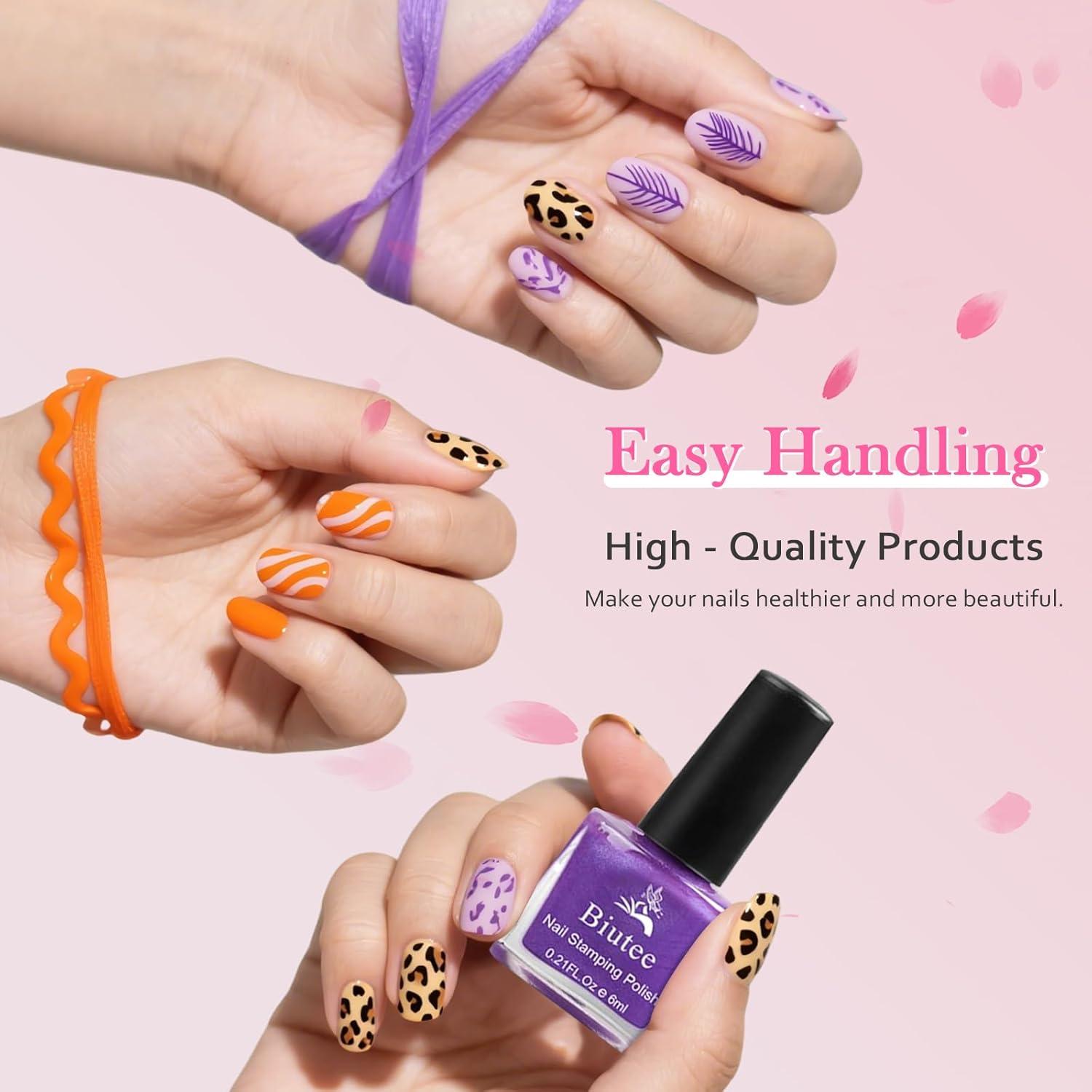 Esmalte de Uñas para Estampado Biutee 12 Colores 6ML