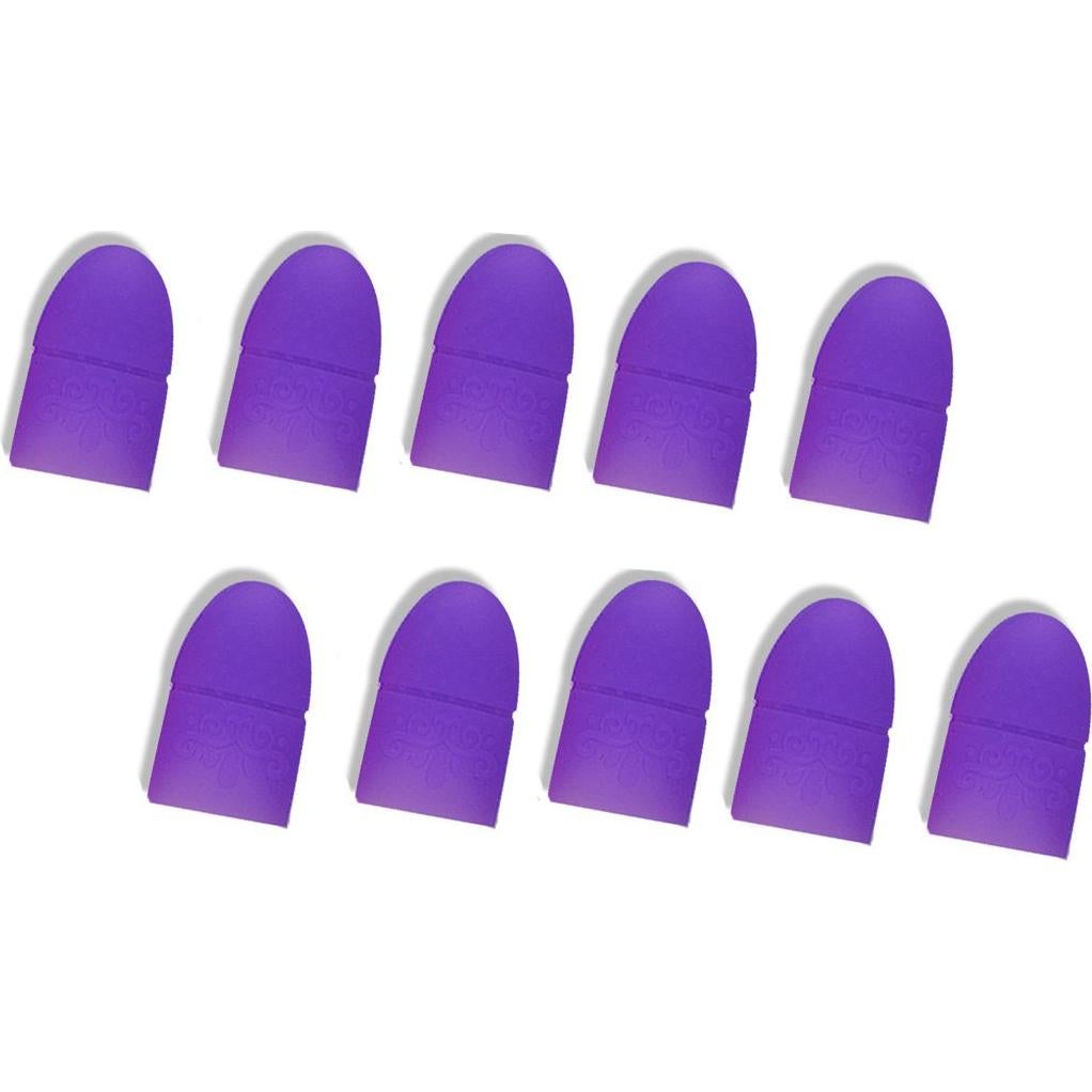 10 Capuchones de Silicona Reutilizables para Remover Esmalte UV