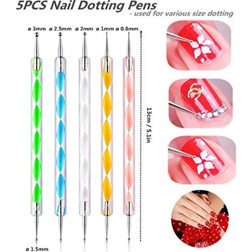 Juego de 8 Herramientas para Arte de Uñas FULINJOY