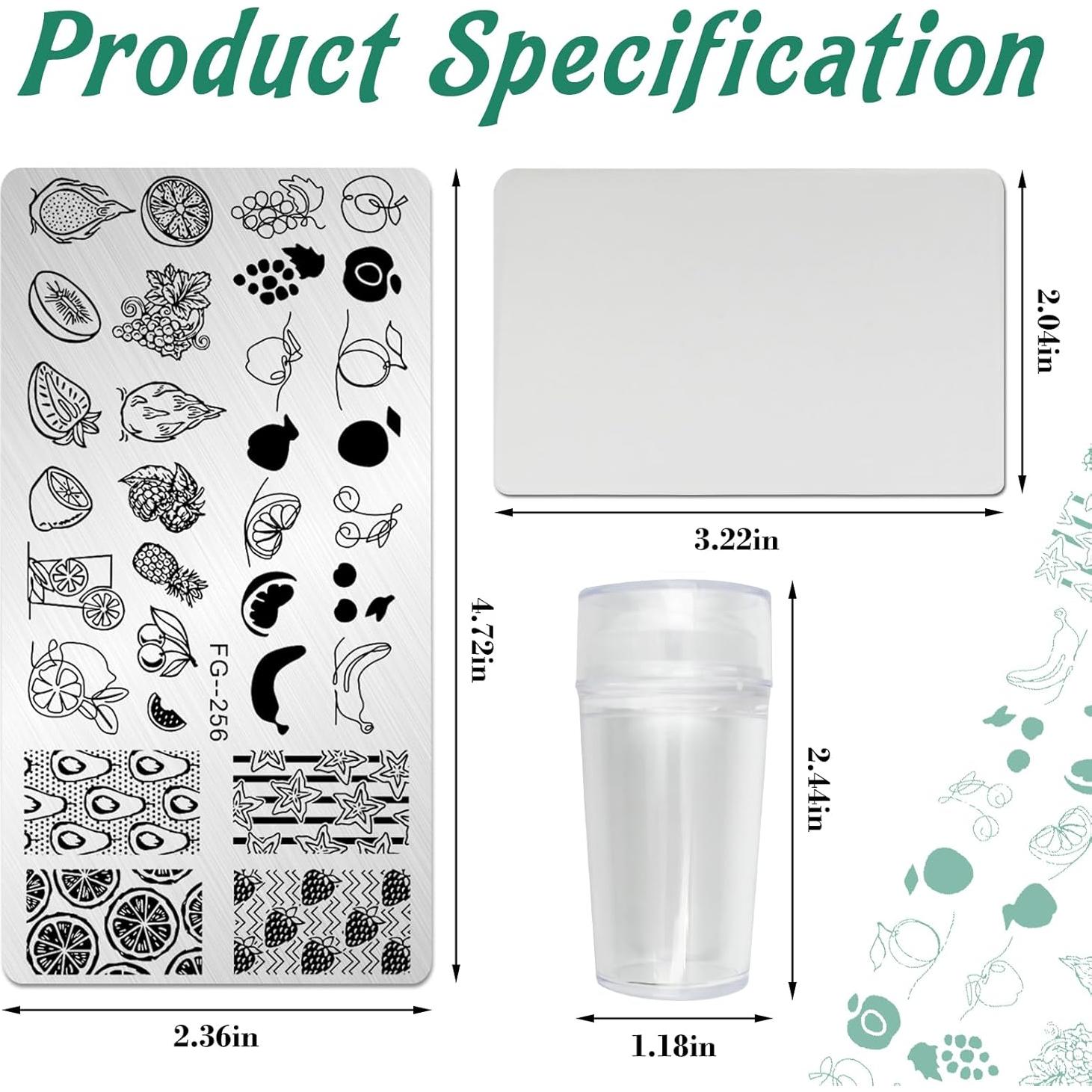 Kit de Estampado de Uñas AddFavor 6 Piezas Verano