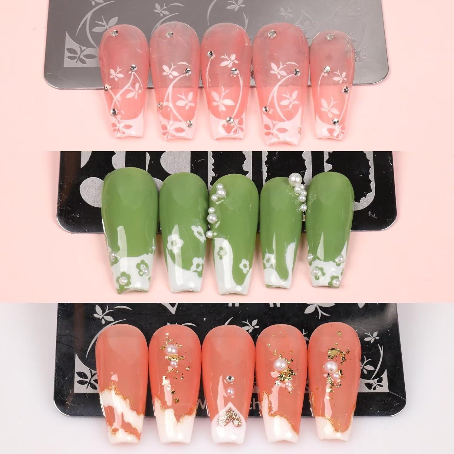 Kit de Estampado de Uñas Francesas STZPRONAIL 10 Piezas