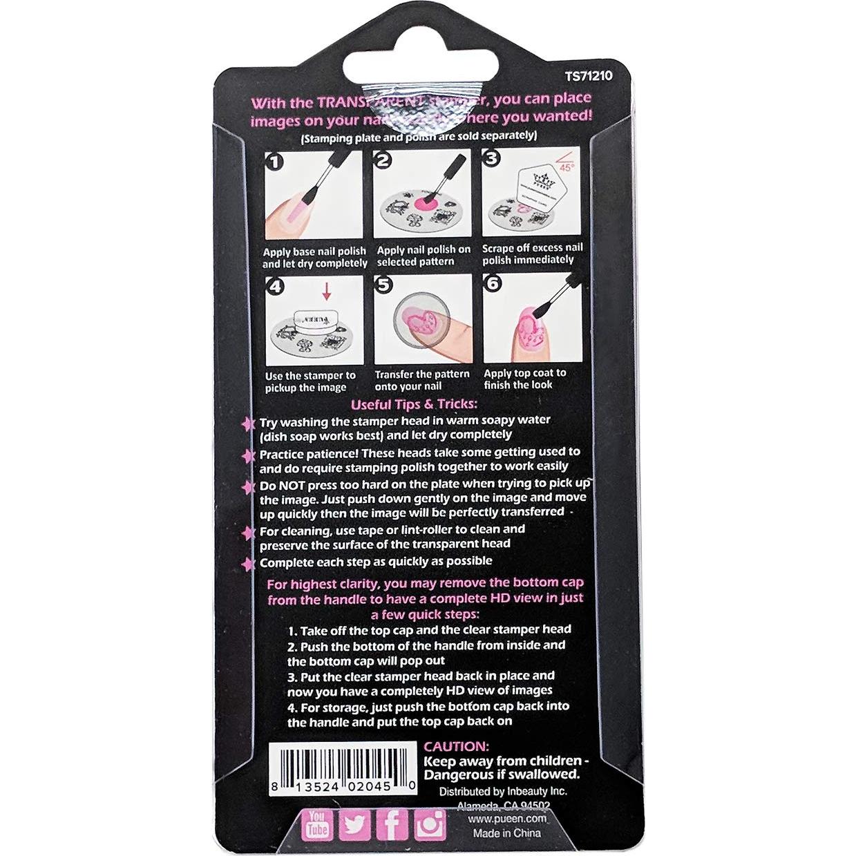 Juego de Estampado de Uñas PUEEN 35mm Transparente