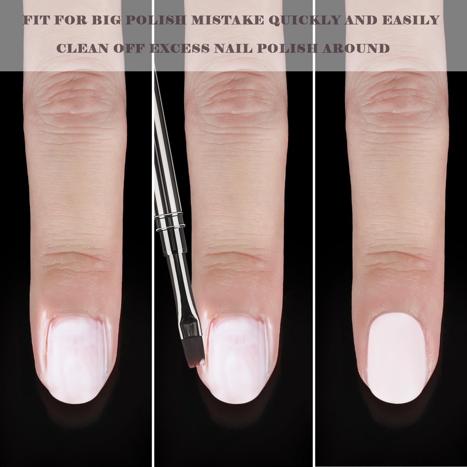 Set de Pinceles de Limpieza para Uñas JASSINS - 3 Pcs Cobre