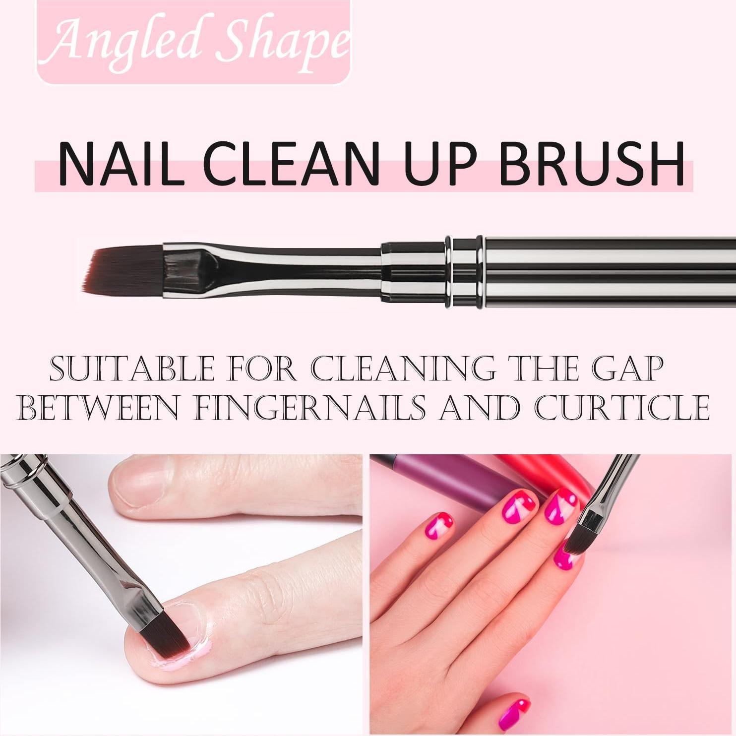 Set de Pinceles de Limpieza para Uñas JASSINS - 3 Pcs Cobre