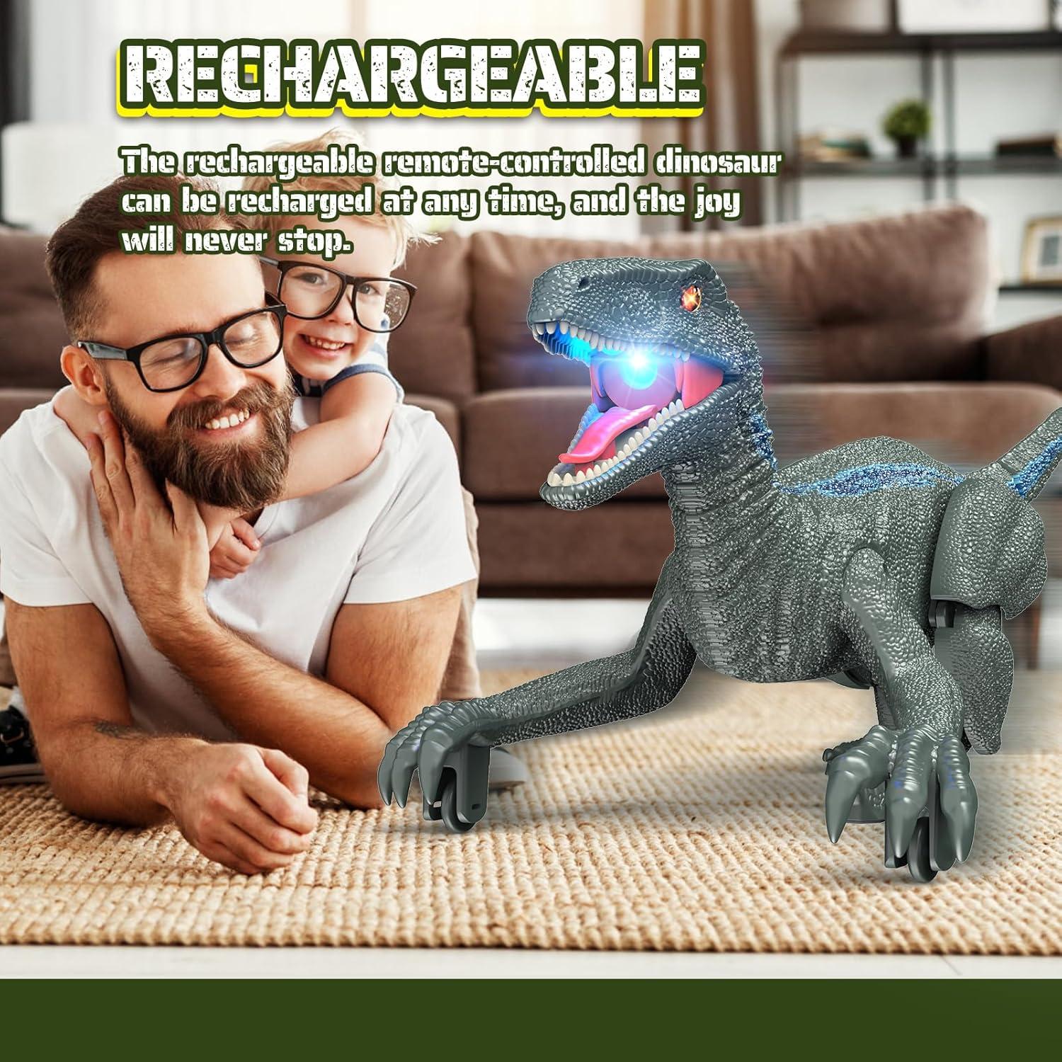 Dinosaurio Control Remoto J Rootage SM012S 34cm Recargable