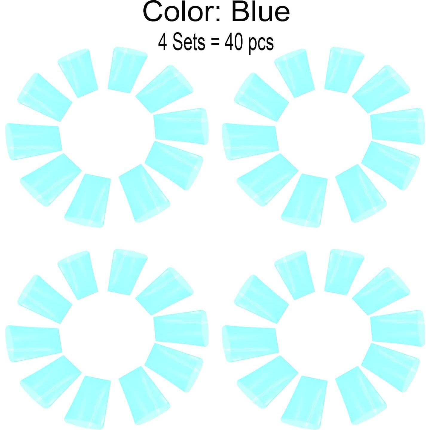 40 Clips Quitacutículas Reutilizables AMT Azul para Esmalte