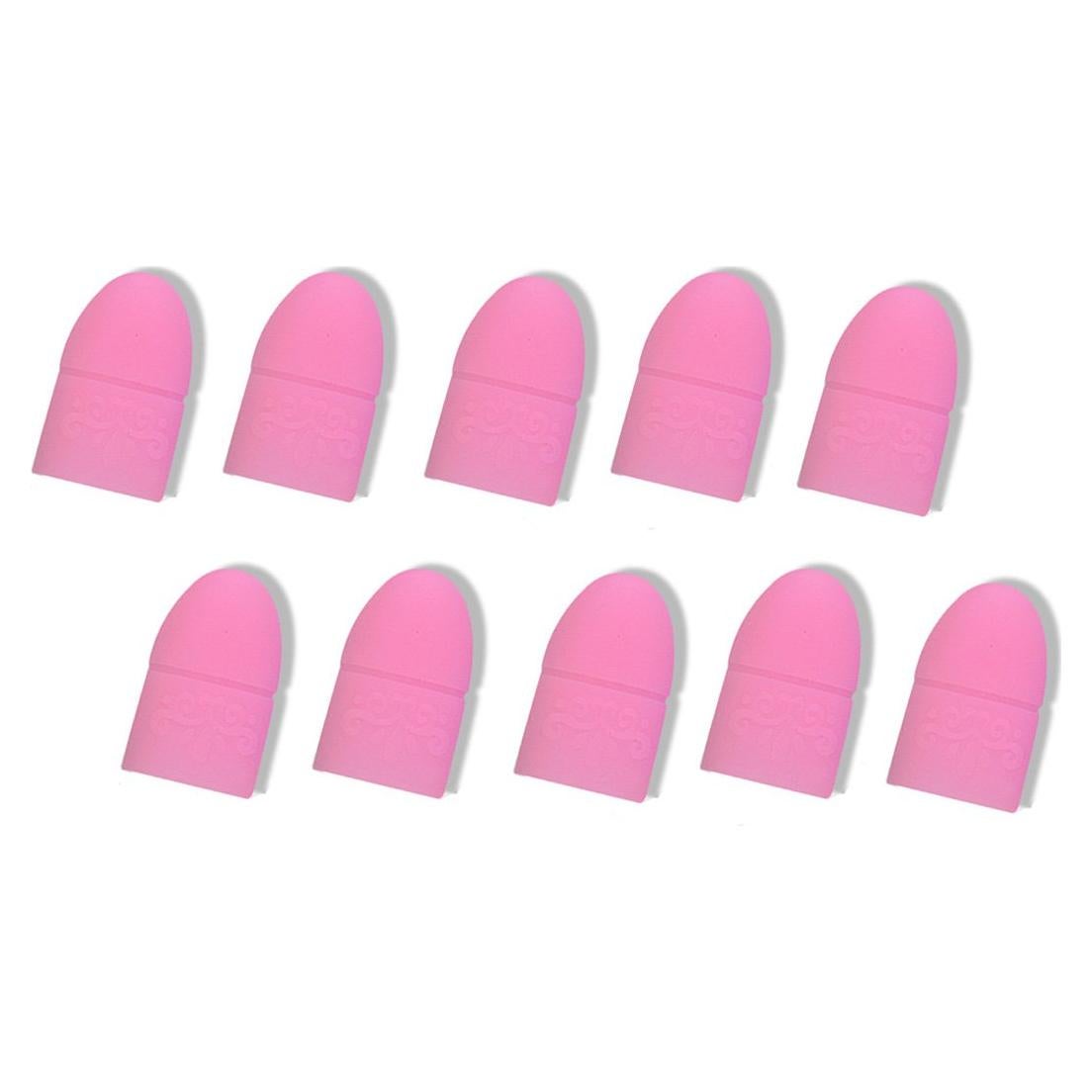10 Capuchones de Silicona Reutilizables para Esmalte de Uñas UV - Mollensiuer