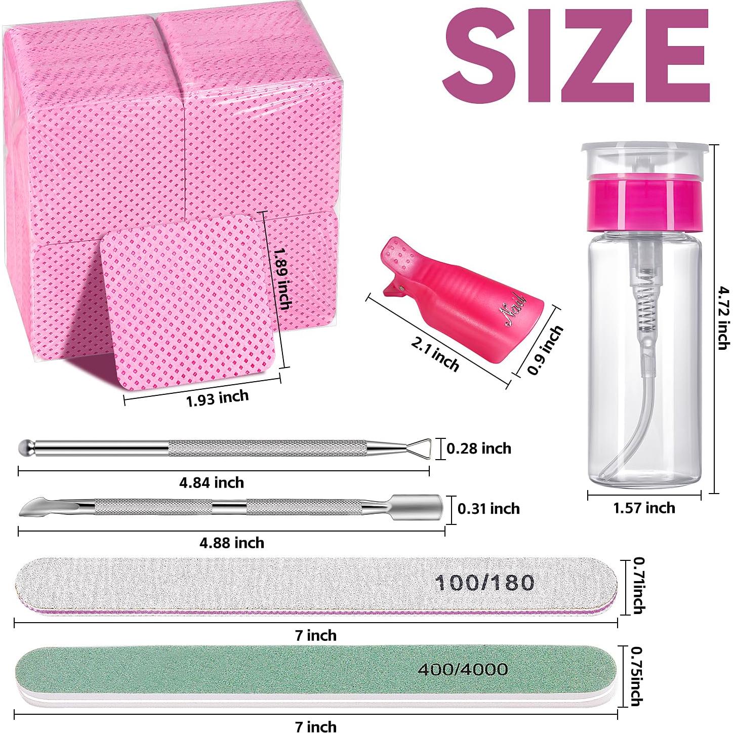 Kit de quitaesmalte profesional TsMADDTs con 540 toallitas