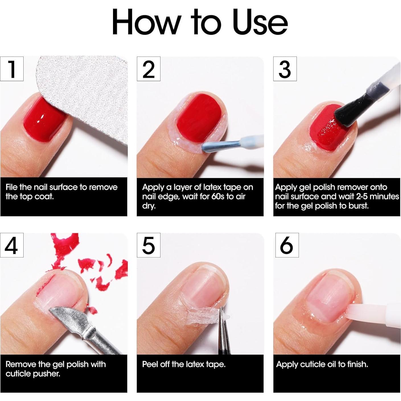 Kit Removedor de Esmalte en Gel Gellen con Cinta de Láttex