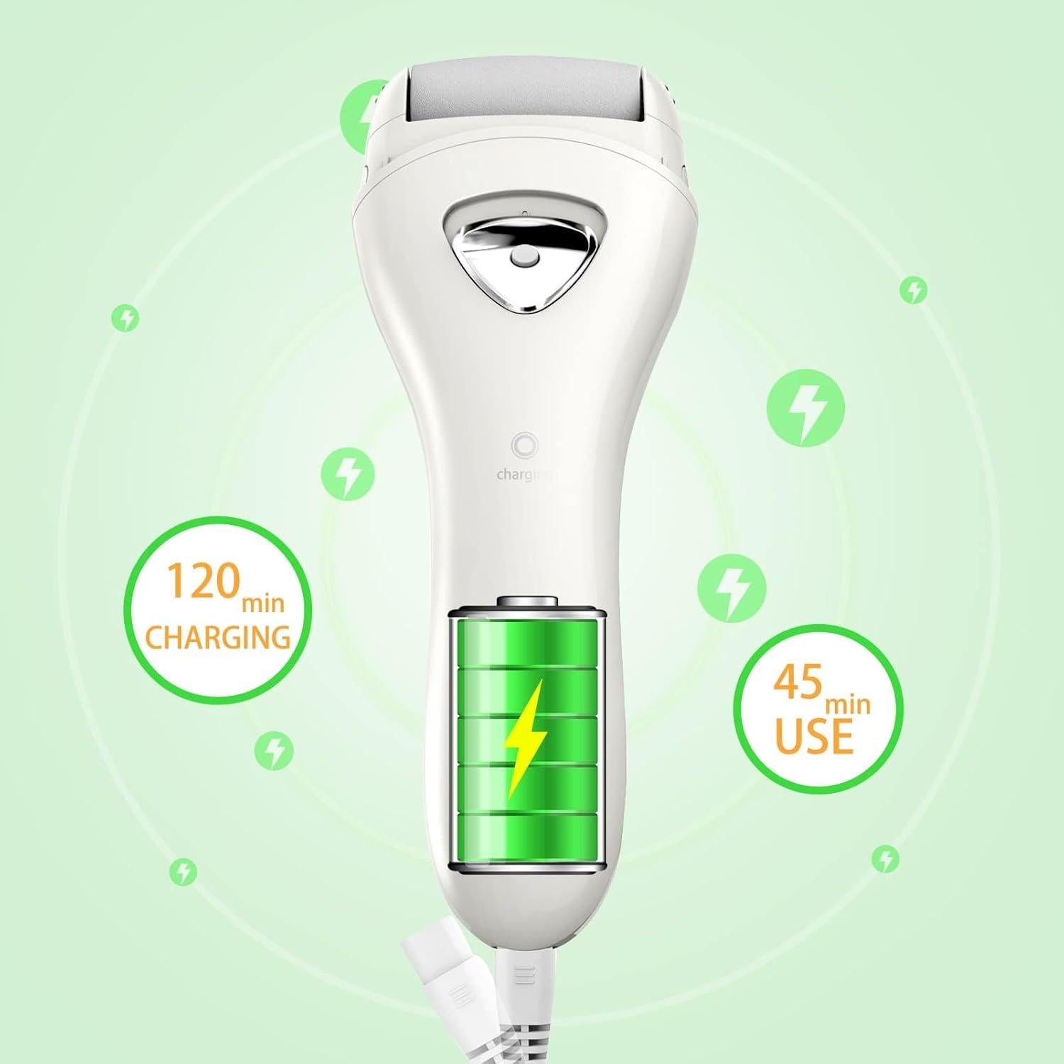 Removedor de Callos Eléctrico PRITECH Blanco, Impermeable, Recargable